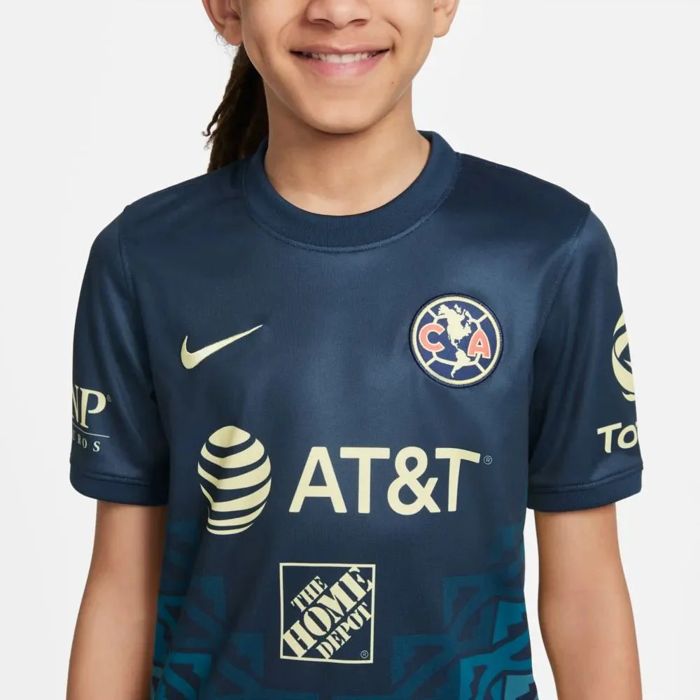 Nike 2021-22 Club America Youth Away Jersey - Navy - Image 6