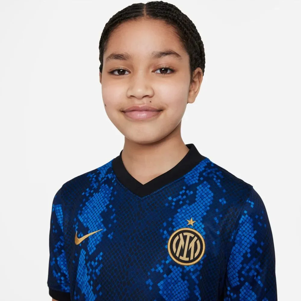 Nike 2021-22 Inter Milan Youth Home Jersey - Blue Spark - Image 4