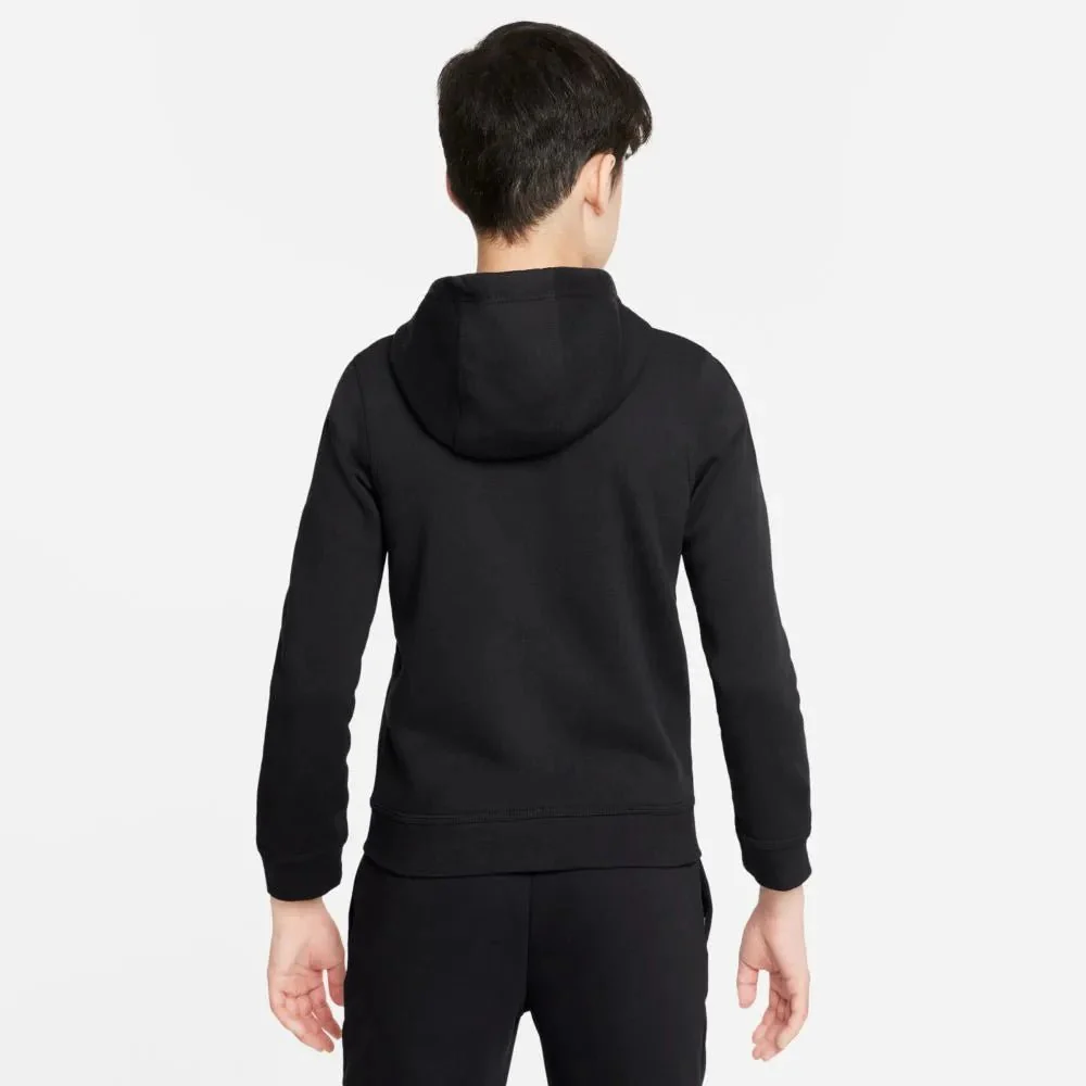 Nike 2021-22 Inter Milan Youth NSW Full-Zip Club Hoodie - Black - Image 2