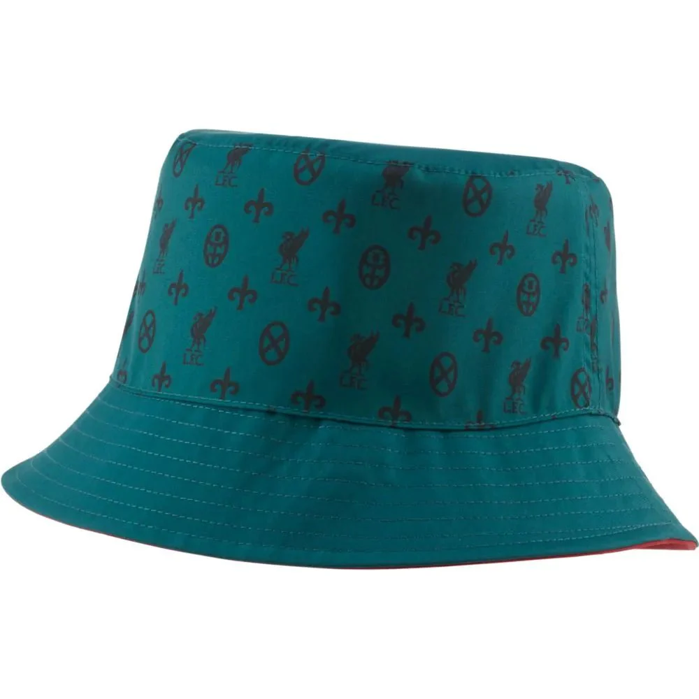 Nike 2021-22 Liverpool DF Reversible Bucket Hat - Burgundy-Teal - Image 3