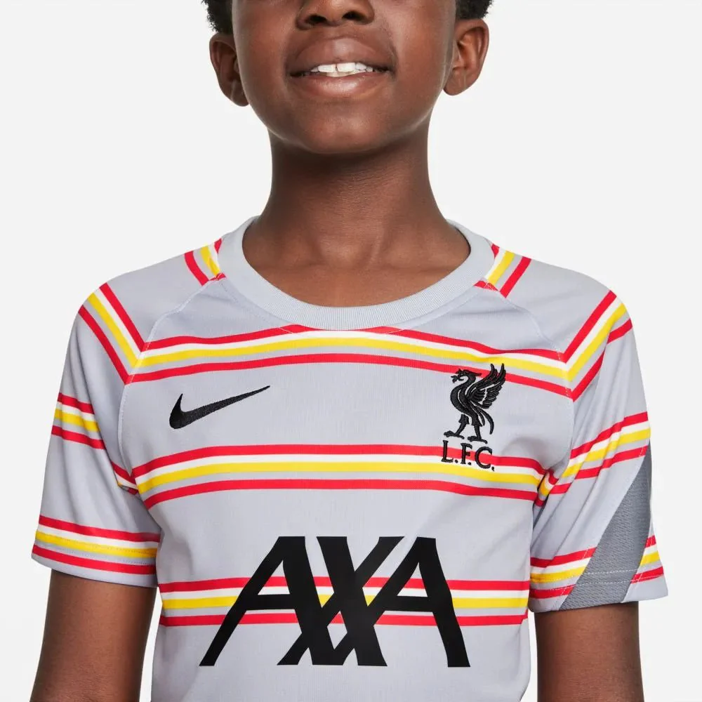 Nike 2021-22 Liverpool Youth DF Pre-Match Jersey - Wolf Grey - Image 3