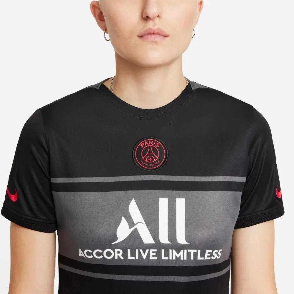 Nike 2021-22 PSG Women Third Jersey - Black-Grey - Image 4