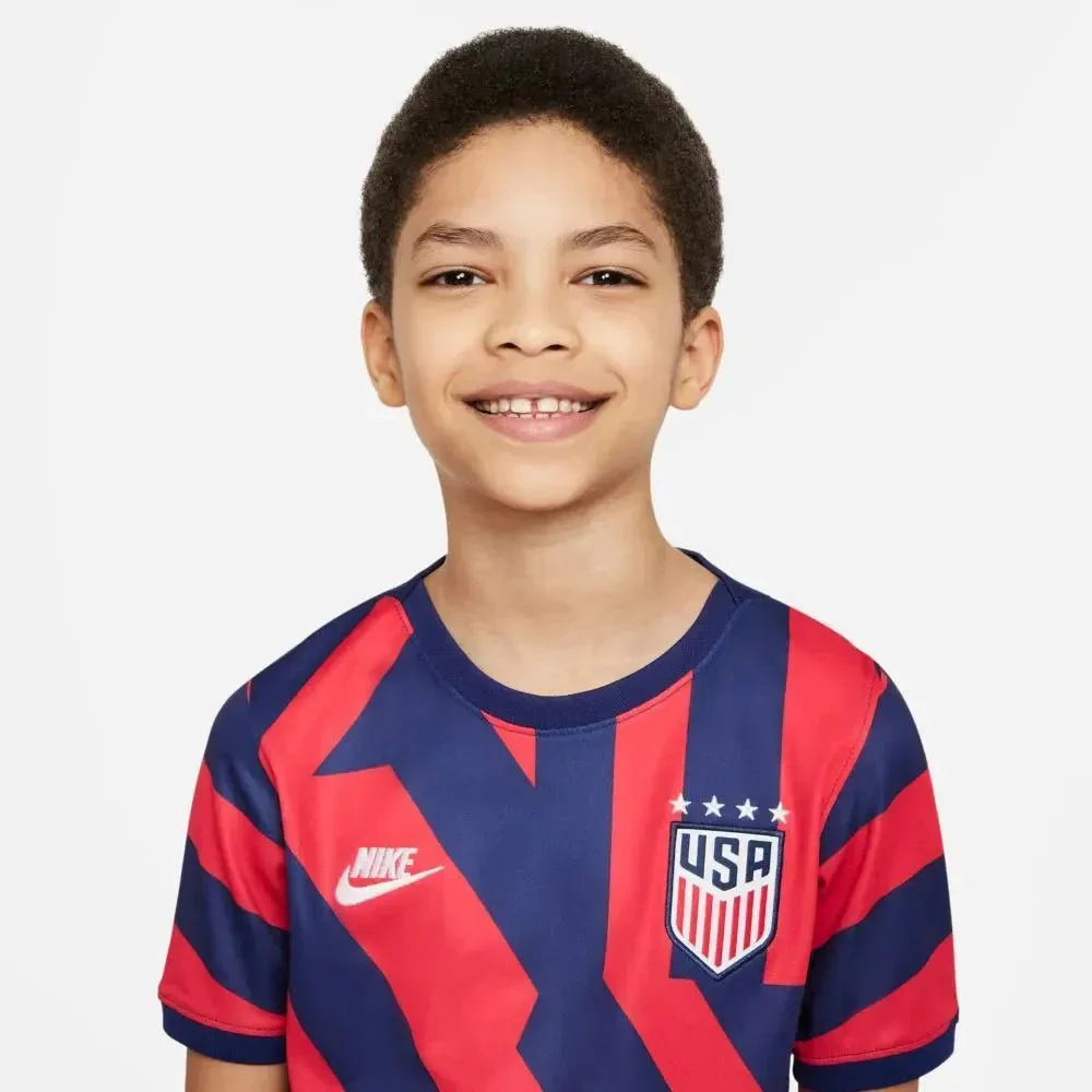 Nike 2021-22 USA Youth 4 Star Away Jersey - Navy-Red - Image 3