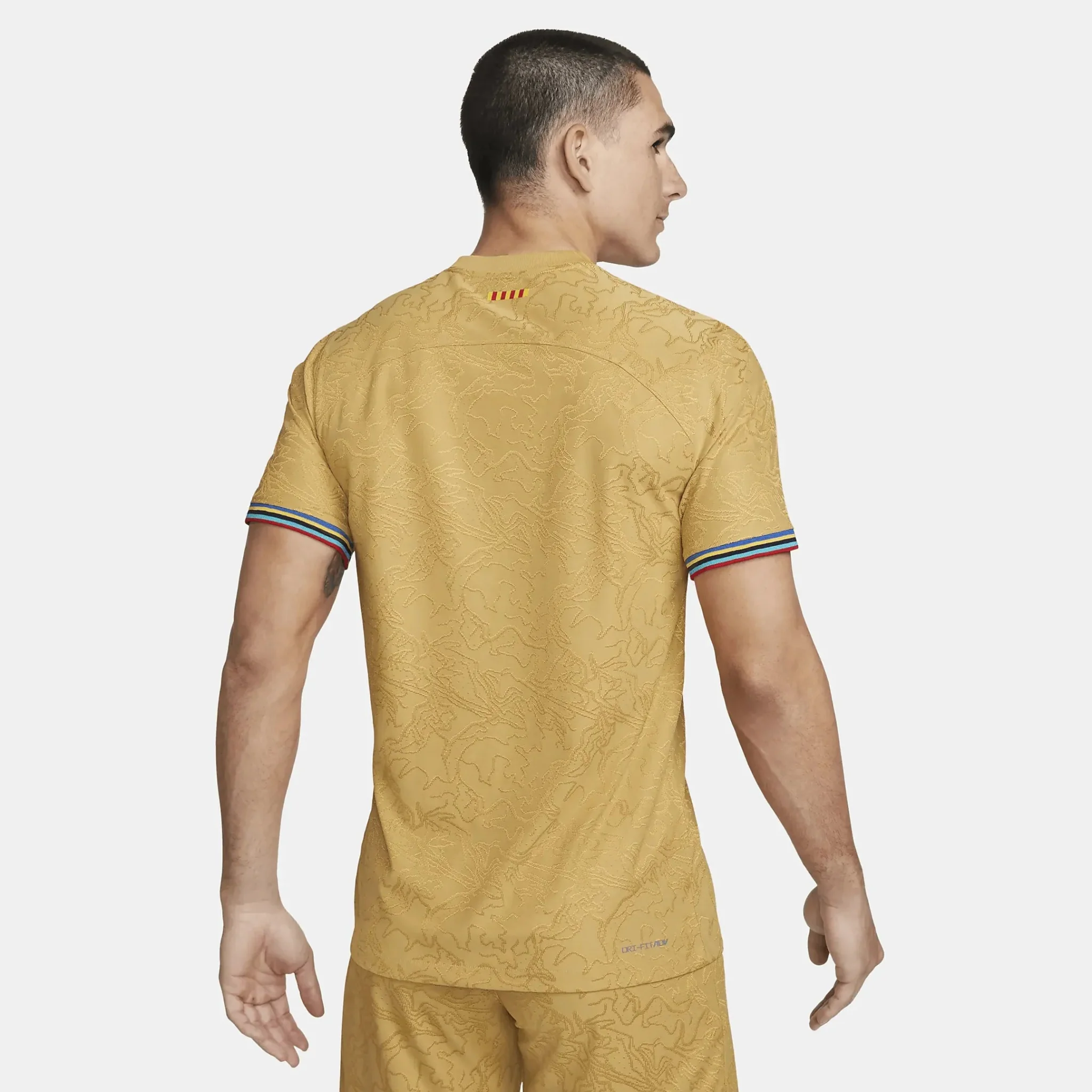 Nike 2022-23 FC Barcelona Authentic Away Jersey - Club Gold-Obsidian - Image 2