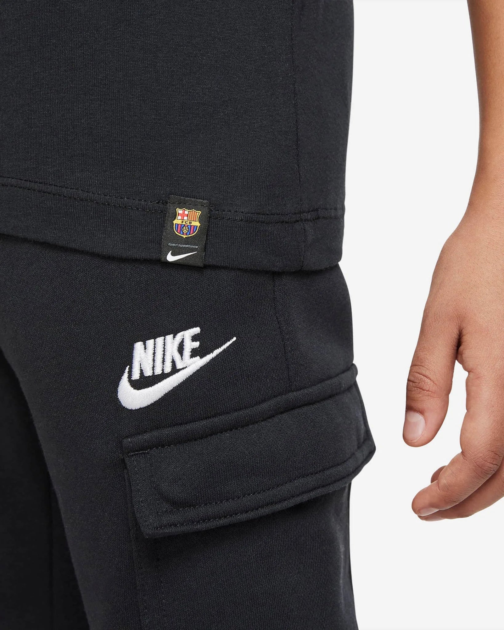 Nike 2022-23 FC Barcelona Youth Ground Tee - Black - Image 4