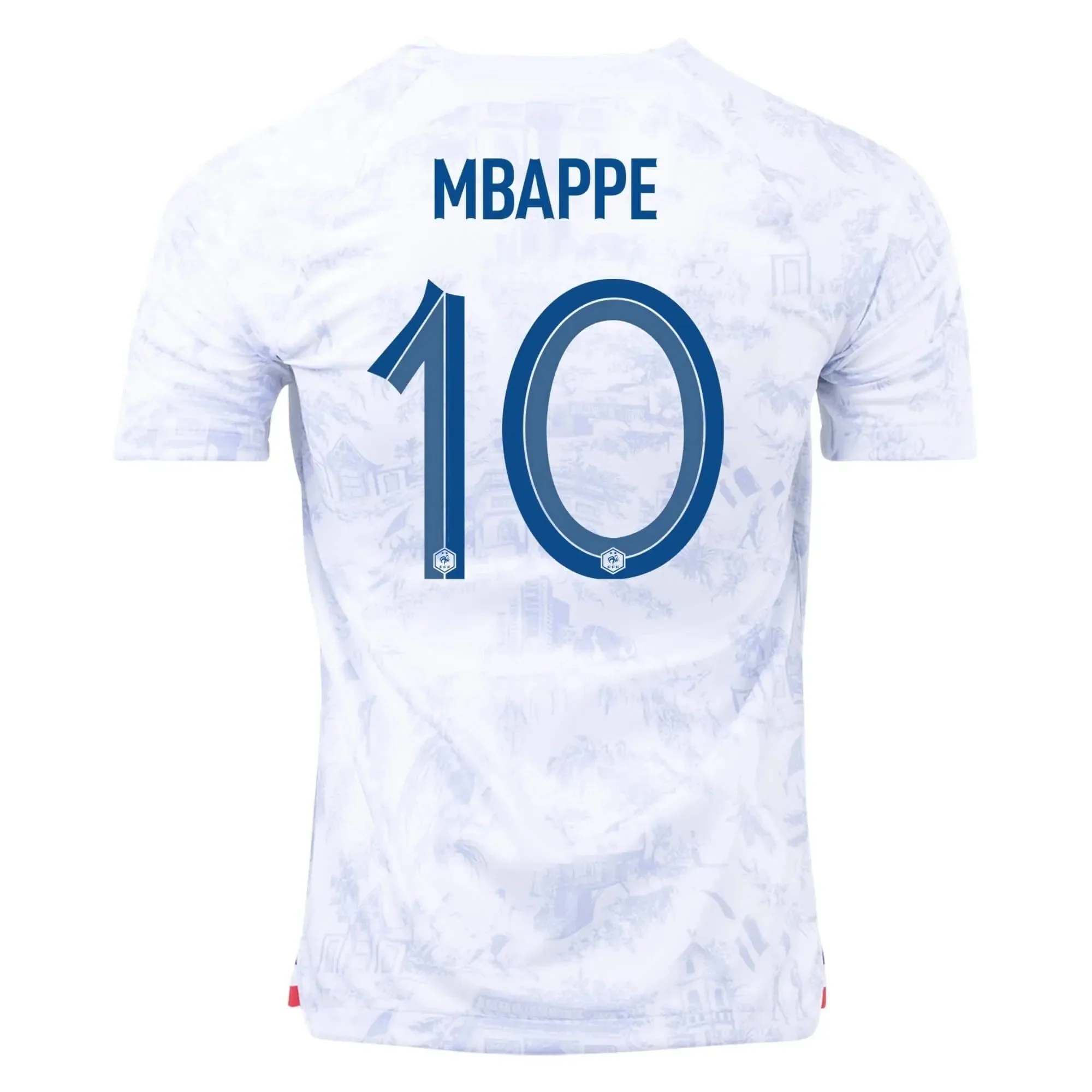 Nike 2022-23 France Away Youth Jersey White-Royal - Image 8
