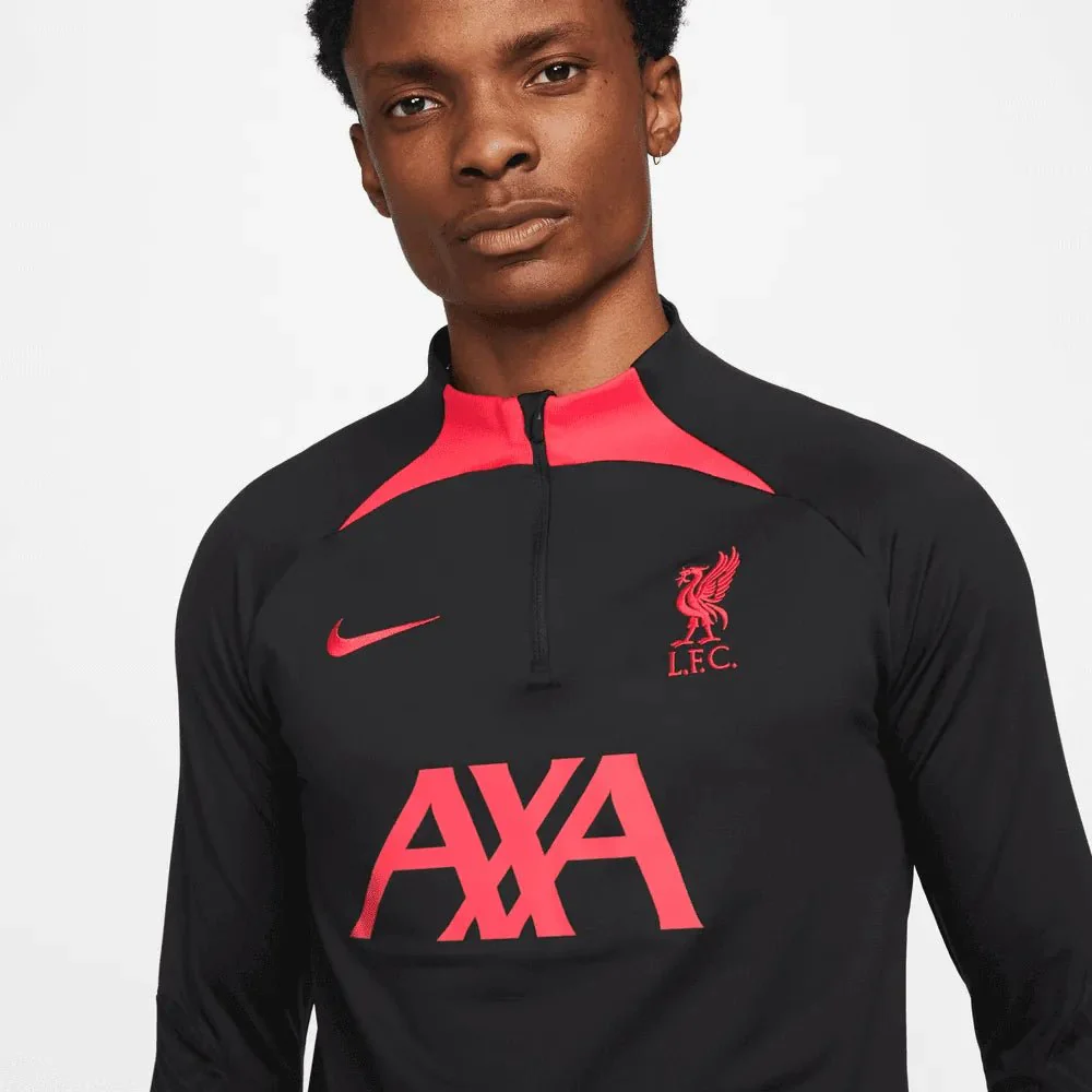 Nike 2022-23 Liverpool Strike Drill Top - Black-Siren Red - Image 3