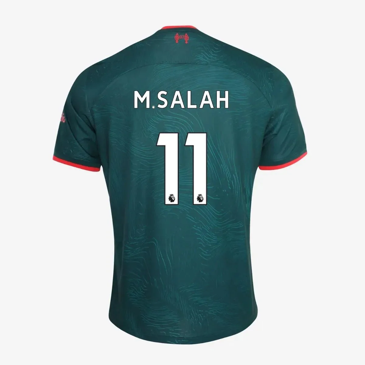 Nike 2022-23 Liverpool Youth Third Jersey - Atomic Teal-Siren Red - Image 10