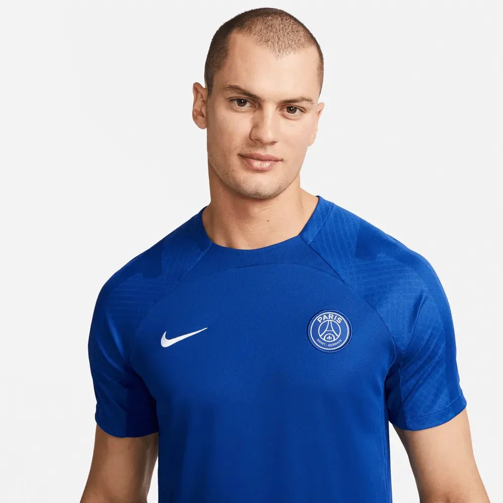 Nike 2022-23 Paris Saint-Germain Dri-Fit Strike Short-Sleeve Top - Blue - Image 3