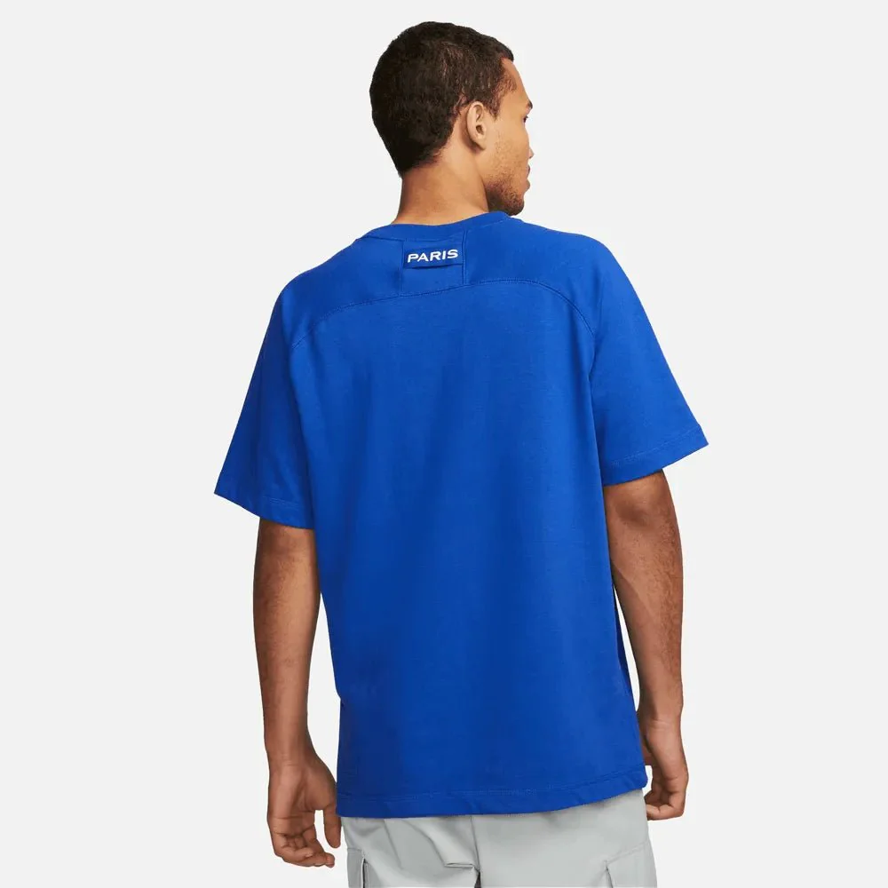 Nike 2022-23 Paris Saint-Germain Travel T-Shirt - Old Royal-Global Red-White - Image 2