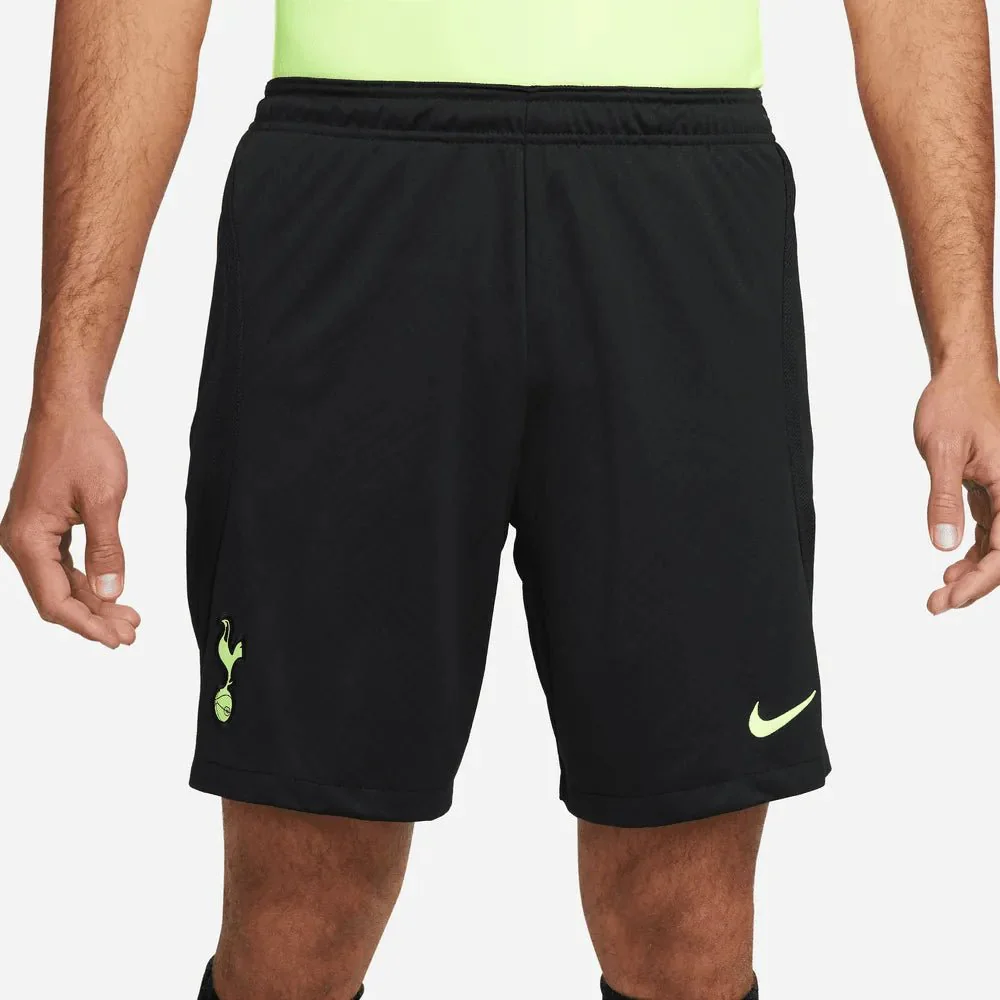 Nike 2022-23 Tottenham Strike Shorts - Black-Volt - Image 2
