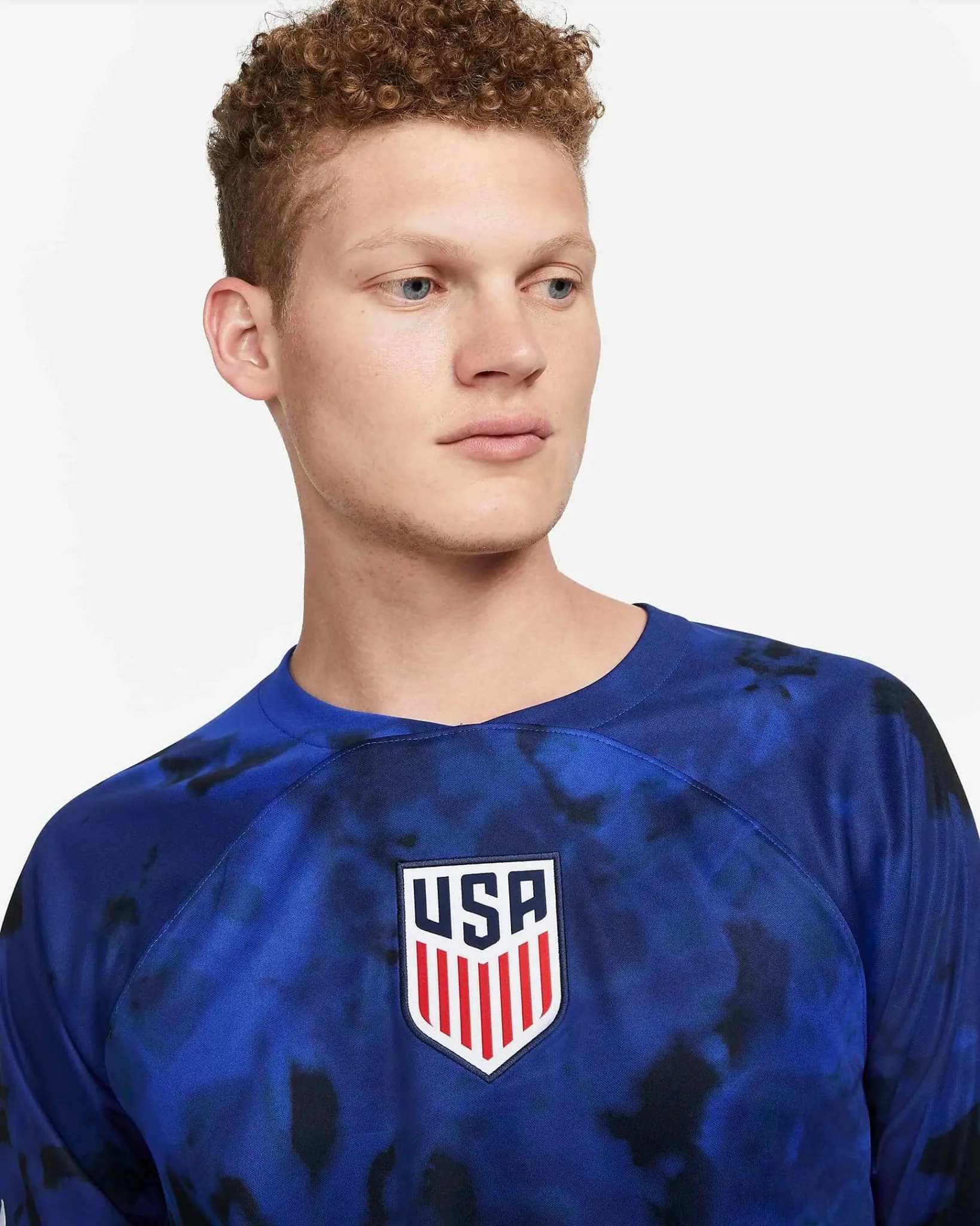 Nike 2022-23 USMNT Long Sleeve Away Jersey - Bright Blue-White - Image 3