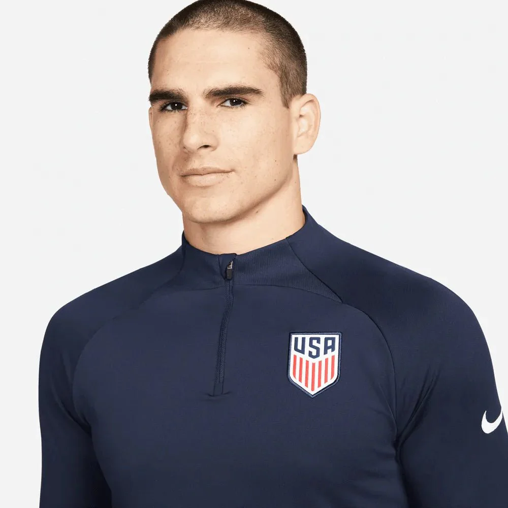 Nike 2022-23 USMNT Strike Drill Top - Obsidian-Bright Blue - Image 2