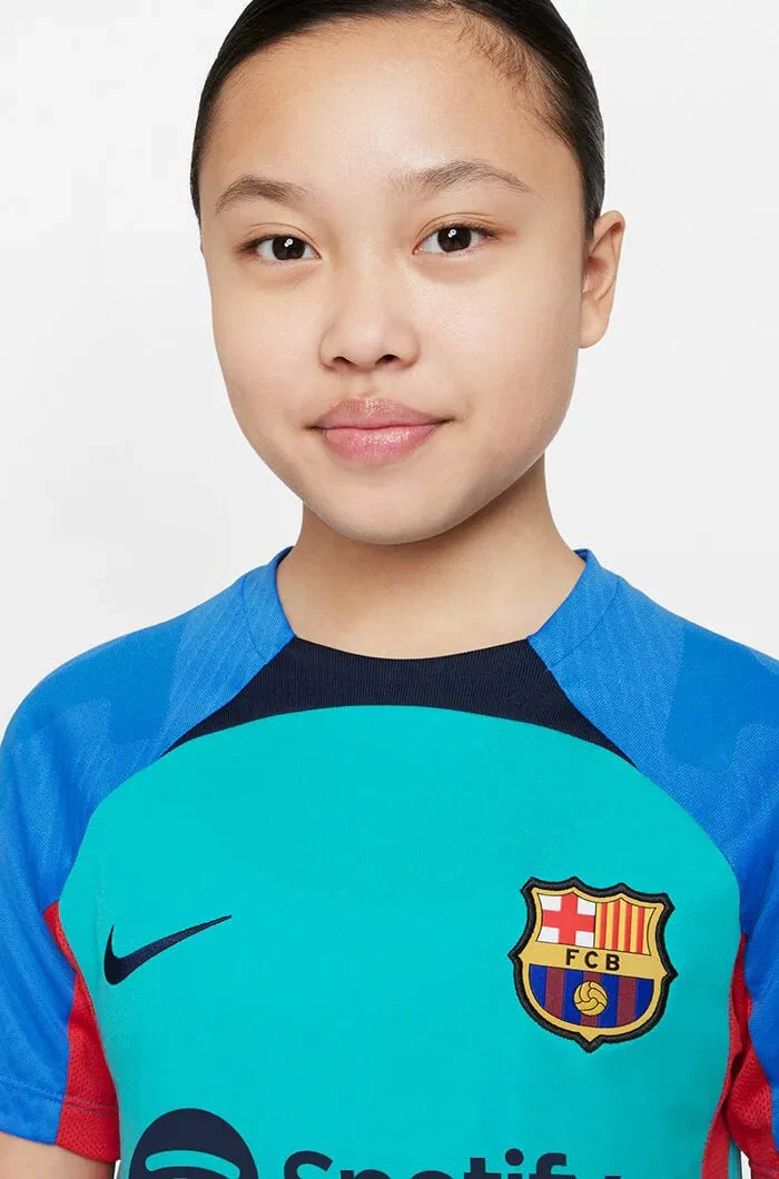 Nike 2022 FC Barcelona Youth DF Strike Top - Aqua-Blue-Obsidian - Image 3