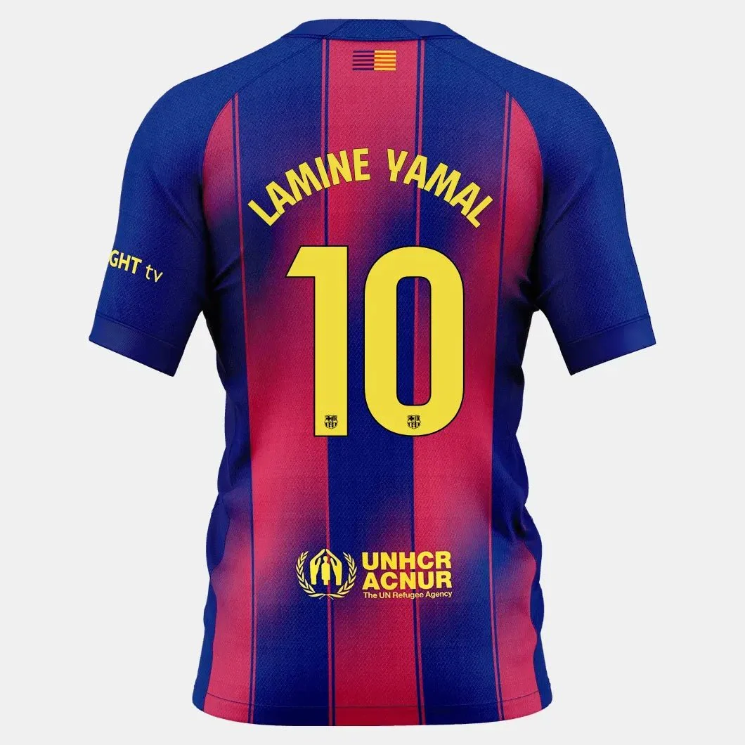Nike 2025-26 Barcelona Youth Stadium Home Soccer Jersey - Image 9