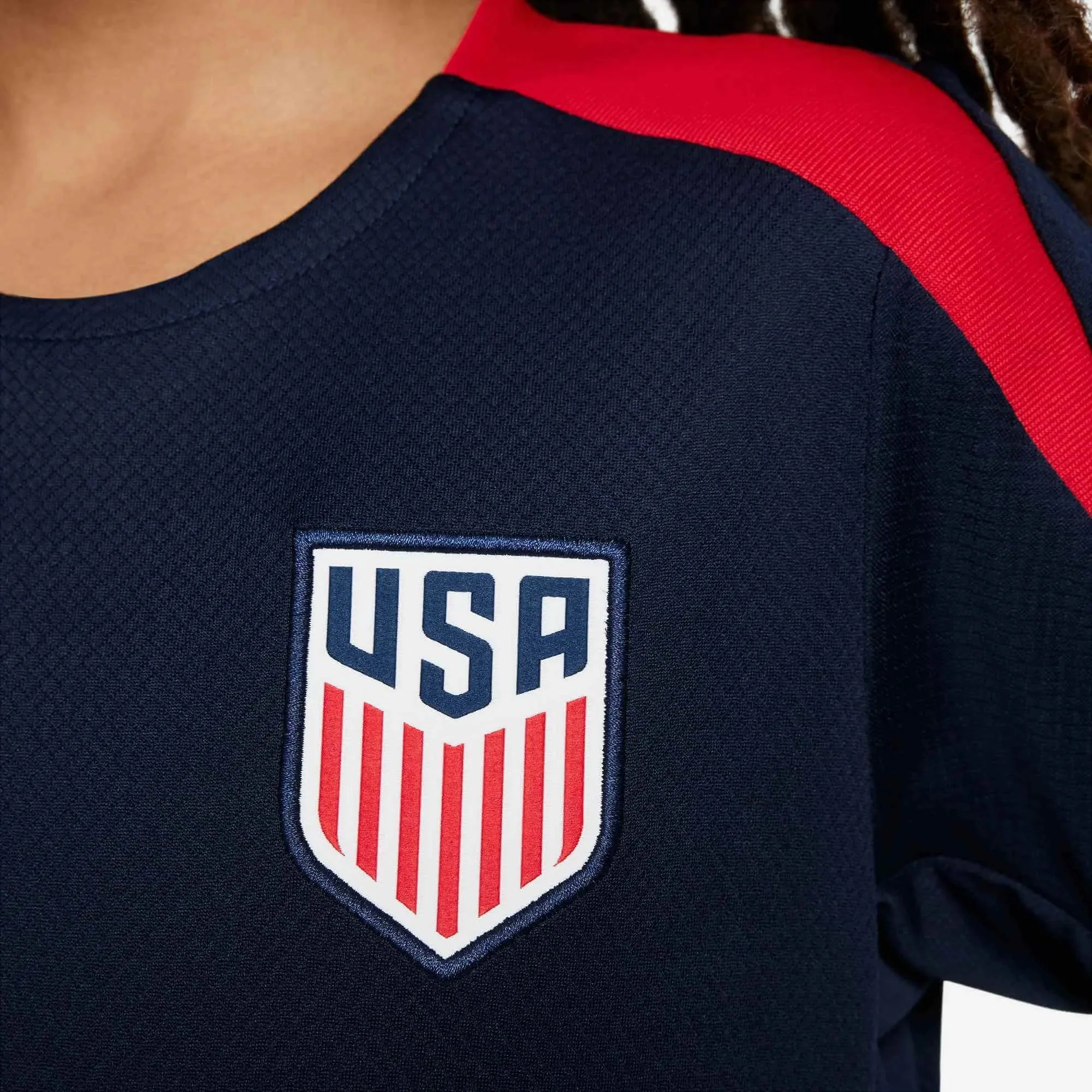 Nike 2025 USMNT Youth Dri-Fit Short-Sleeve Knit Top - Image 4