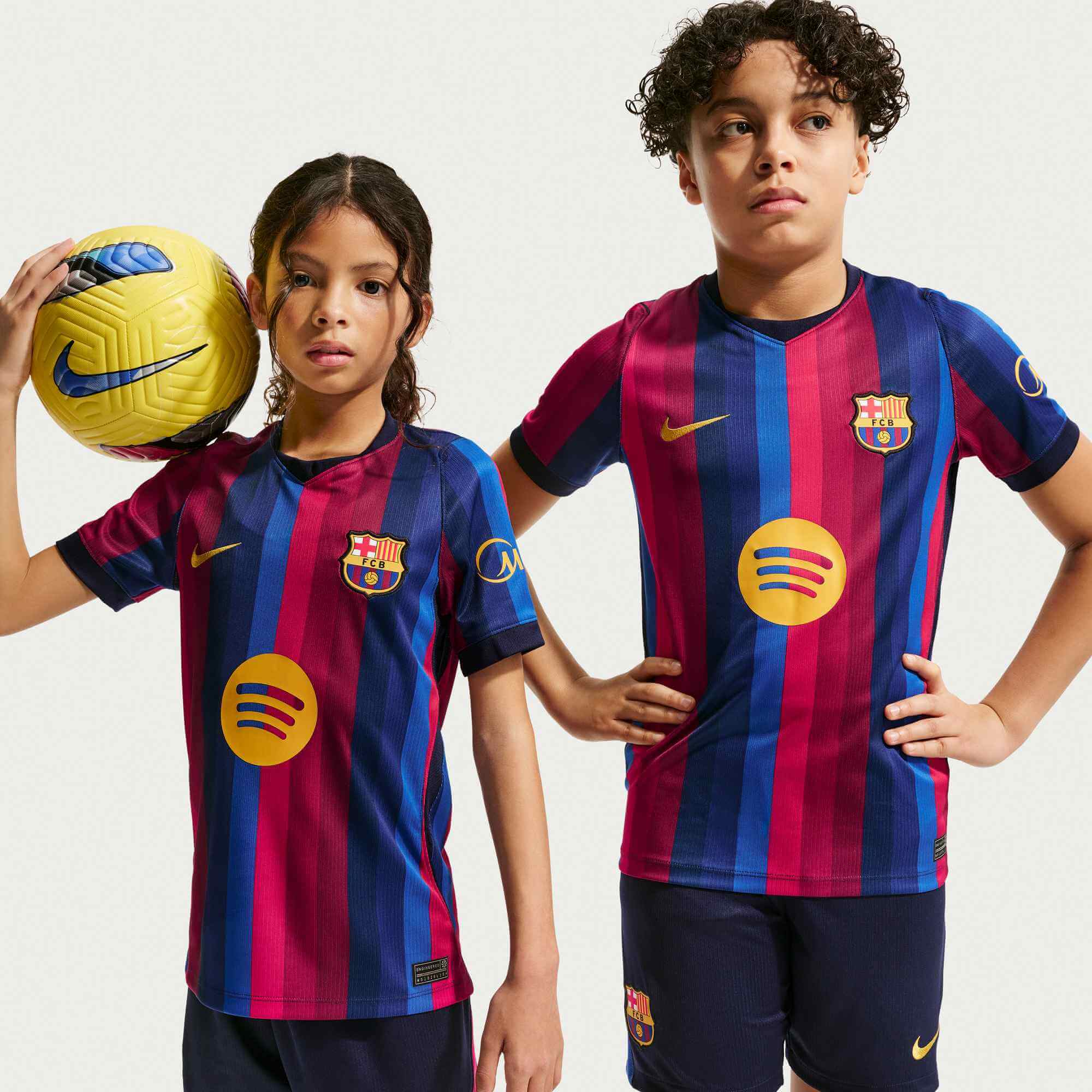 Nike 2026-27 Barcelona Youth Stadium Home Soccer Jersey - Image 3