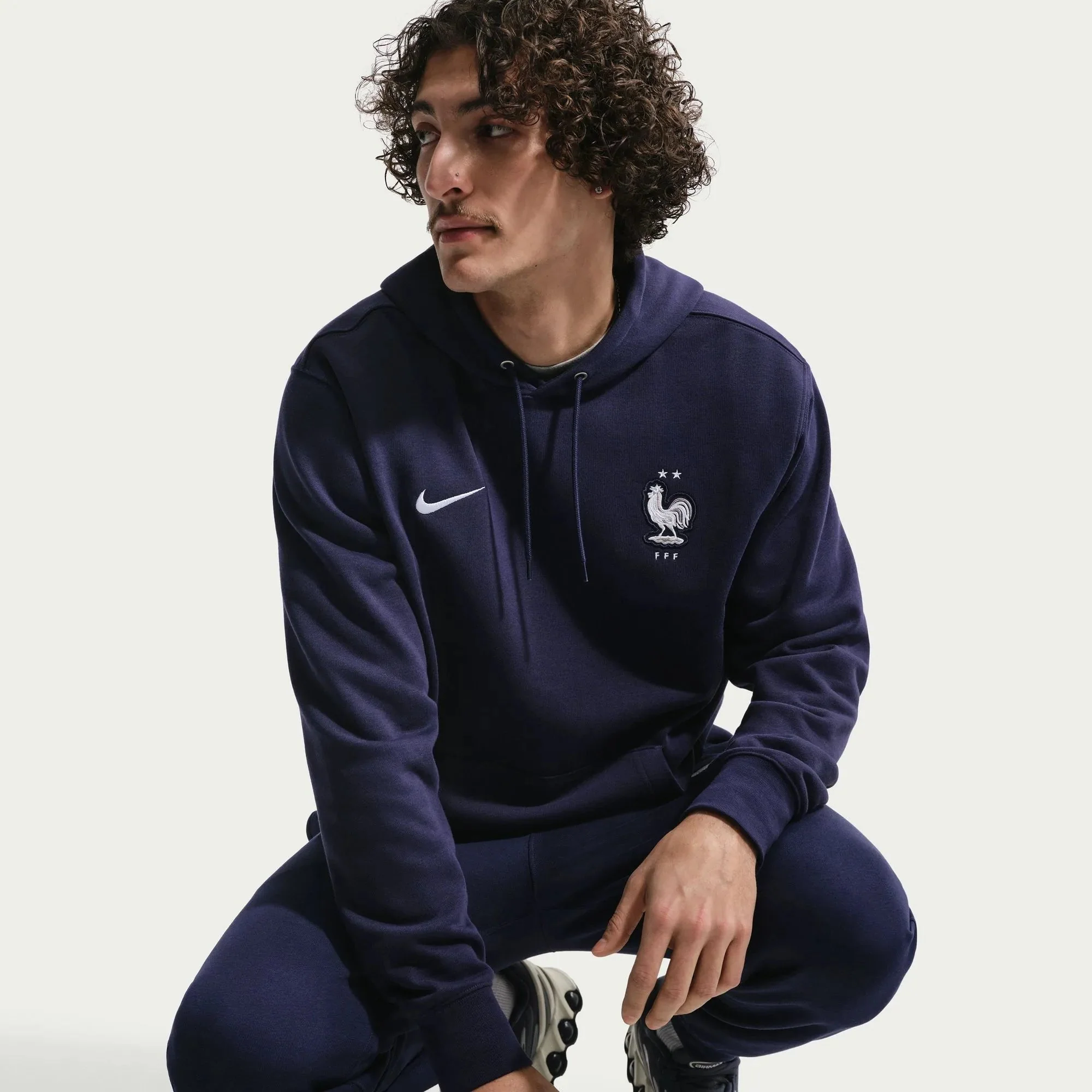 Nike 2026 France Men's Club French Terry Pullover Hoodie - Image 3
