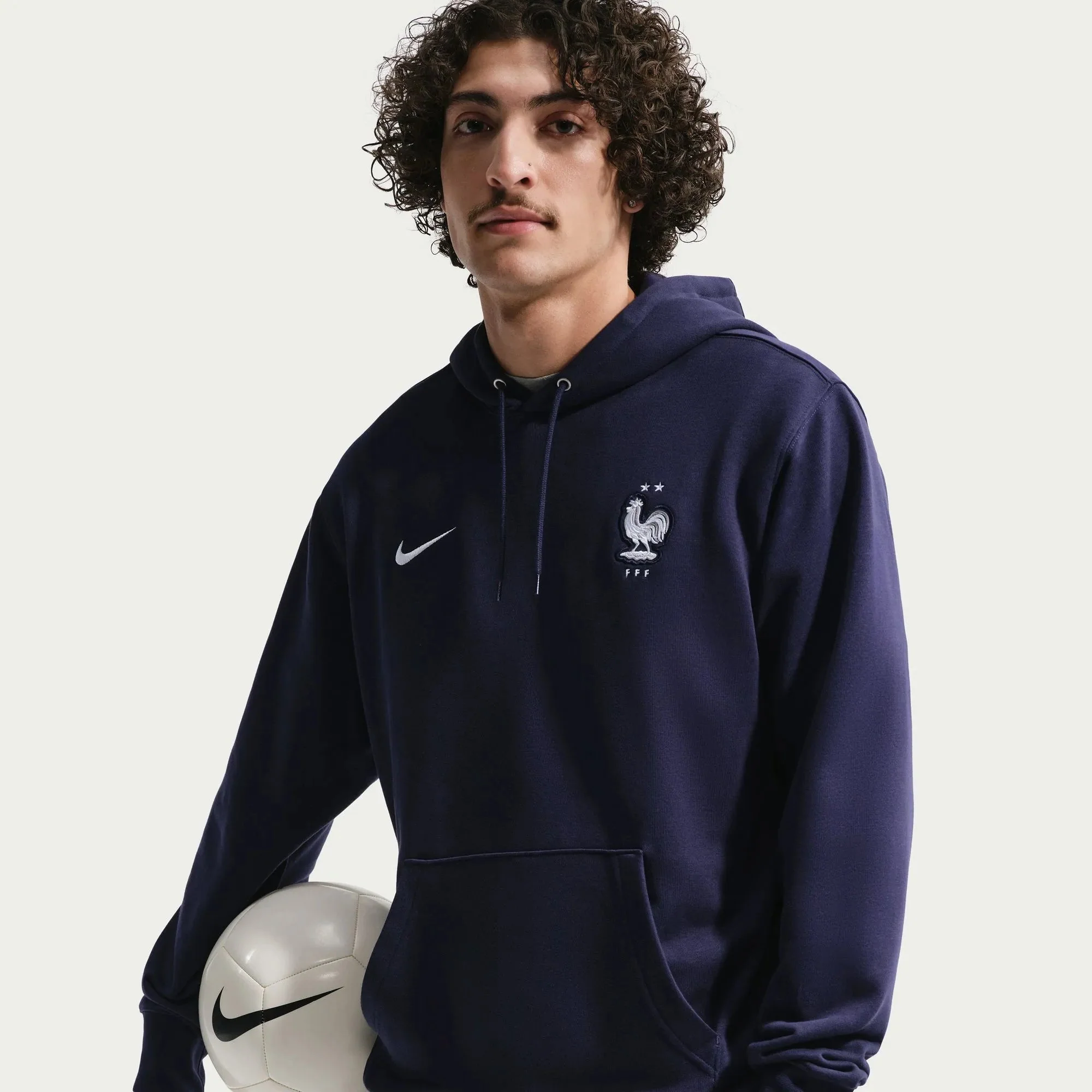 Nike 2026 France Men's Club French Terry Pullover Hoodie - Image 4