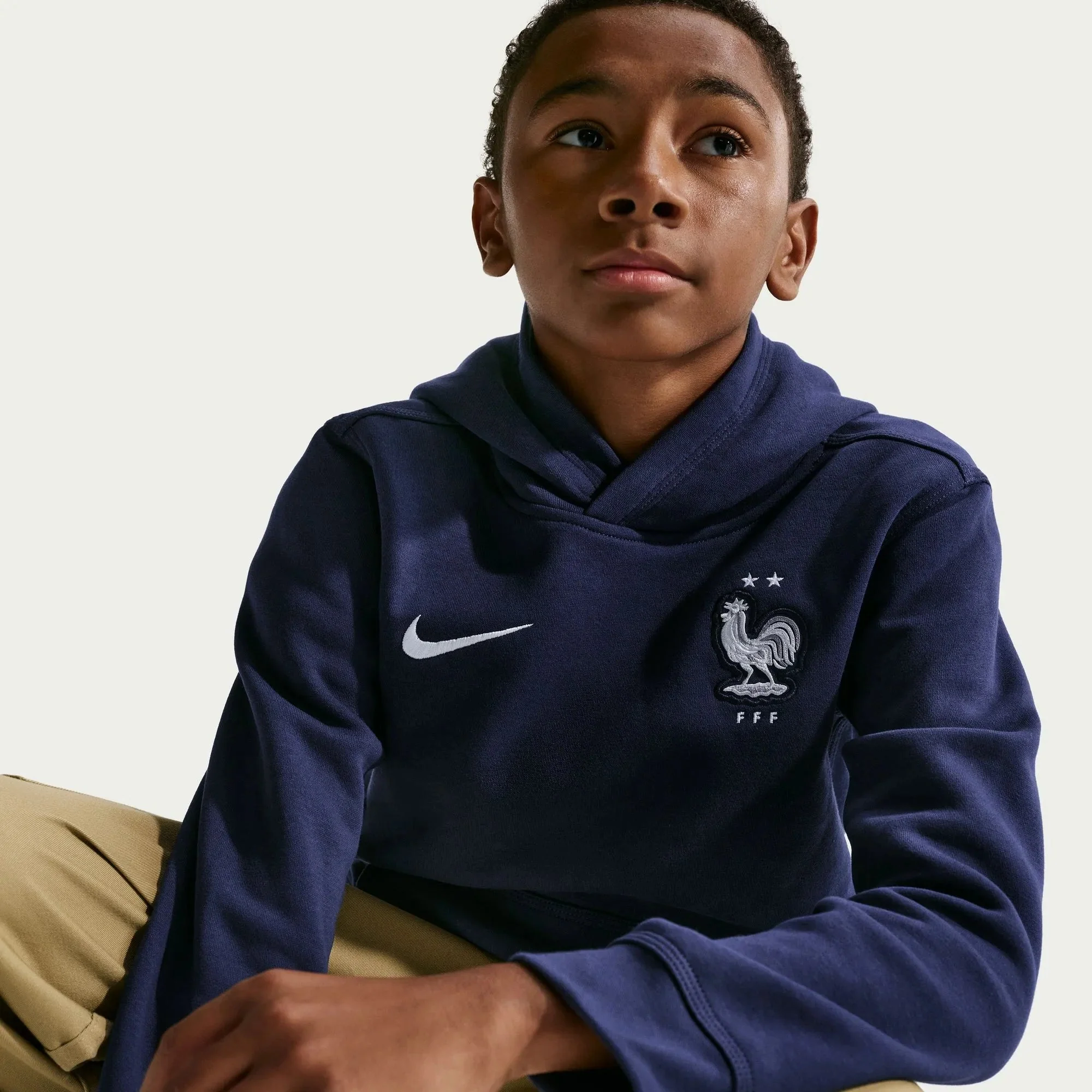 Nike 2026 France Youth Club Pullover Hoodie - Image 4