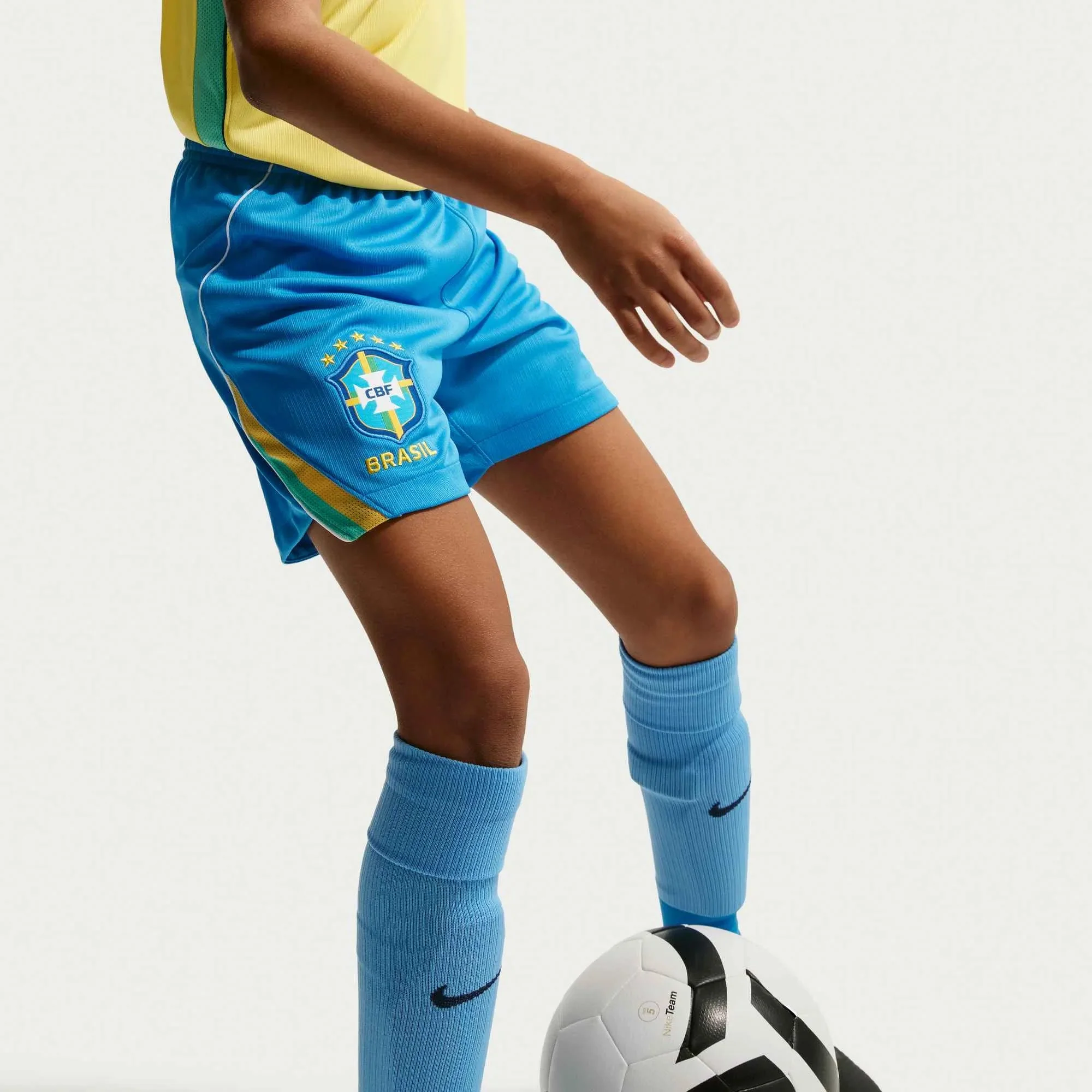 Nike 2026 Brazil Youth Stadium Home Shorts - Image 3