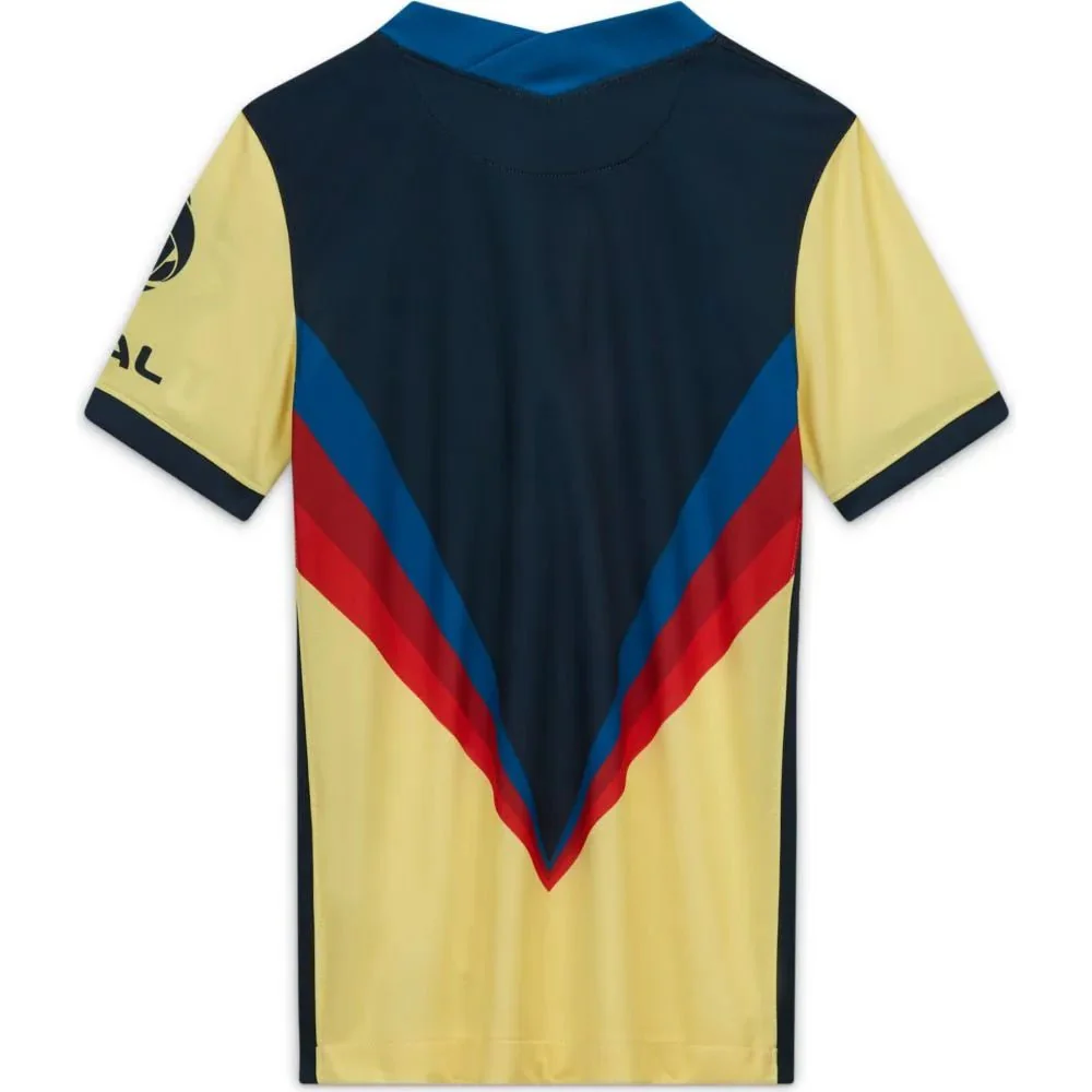 Nike Club America Youth Home Jersey 2020-21 (Yellow & Navy) - Image 2