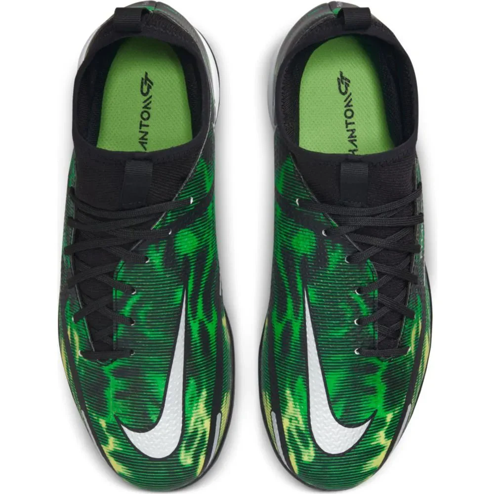 Nike Junior Phantom GT2 Academy DF SW IC - Black-Green Strike - Image 4