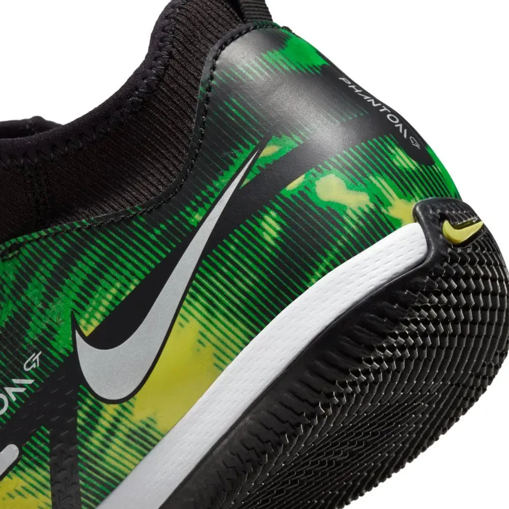 Nike Junior Phantom GT2 Academy DF SW IC - Black-Green Strike - Image 8