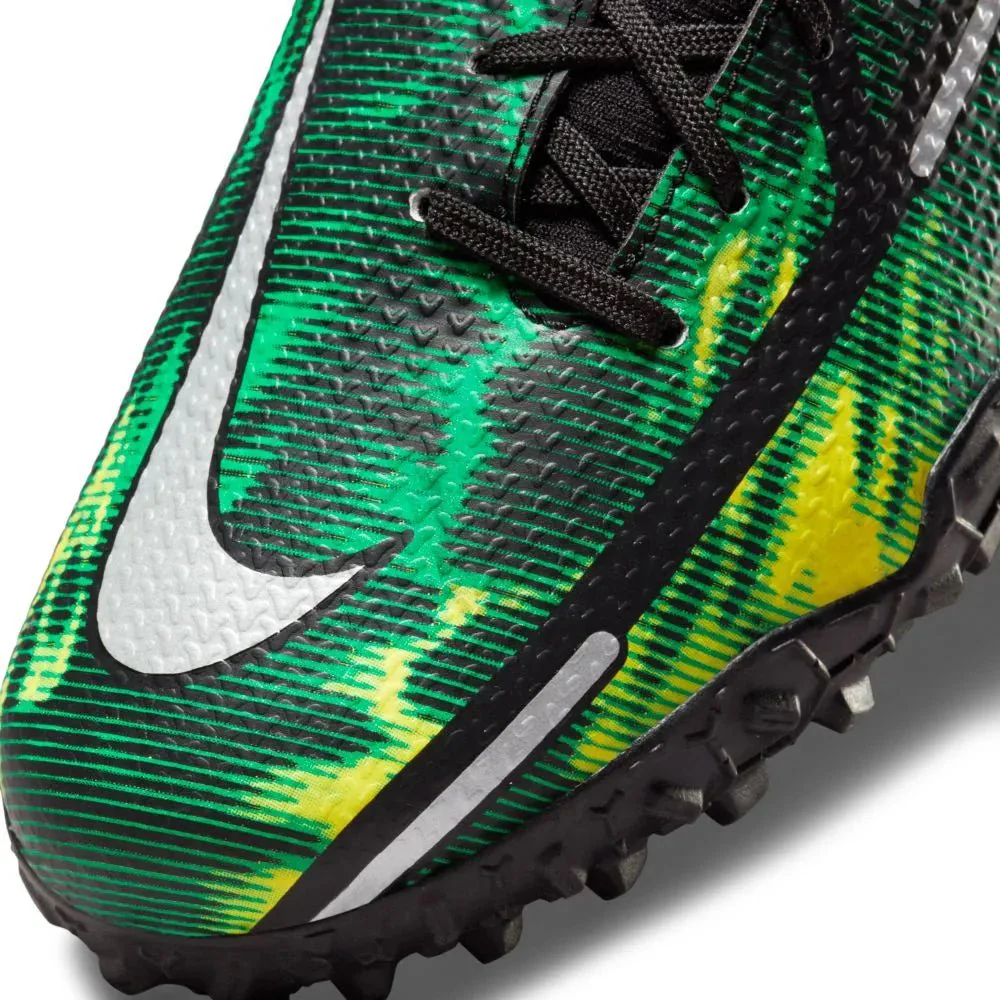 Nike Junior Phantom GT2 Academy DF SW TF - Black-Green Strike - Image 7