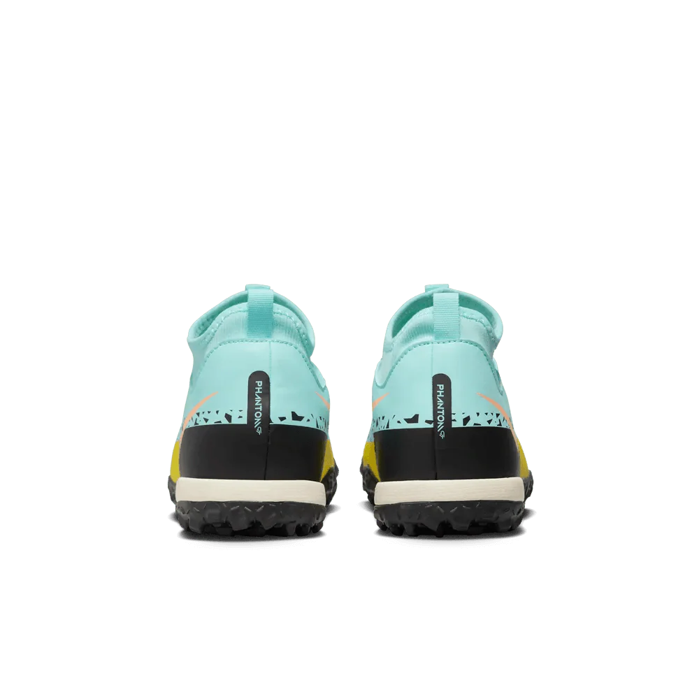 Nike Junior Phantom GT2 Academy DF Turf Glacier Ice-Black Yellow - Image 6