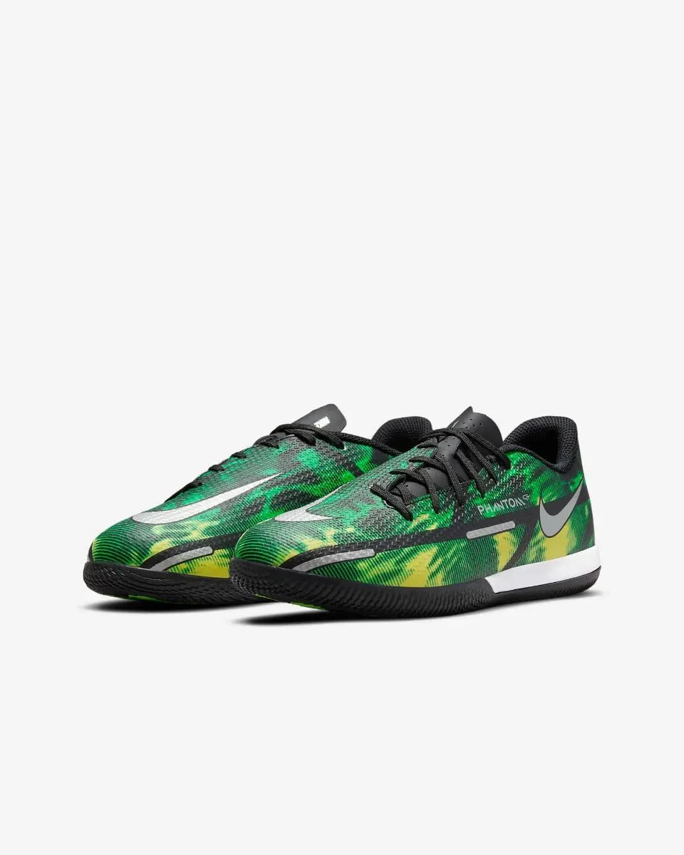 Nike Junior Phantom GT2 Academy SW IC - Black-Green Strike - Image 3