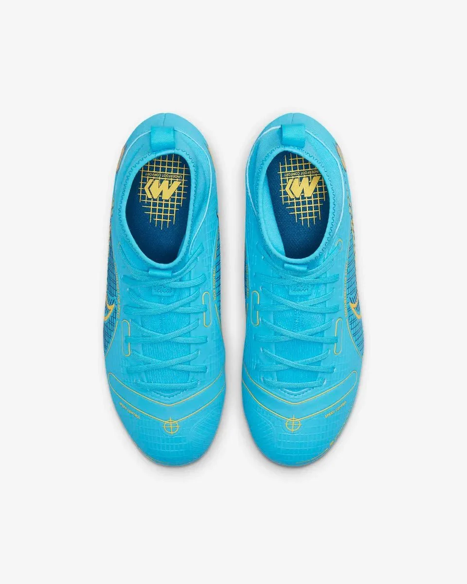 Nike JR Superfly 8 Academy FG-MG - Chlorine Blue-Laser Orange - Image 4