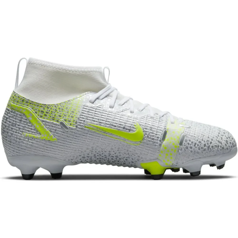 Nike JR Superfly 8 Academy FG-MG - White-Grey-Volt - Image 2