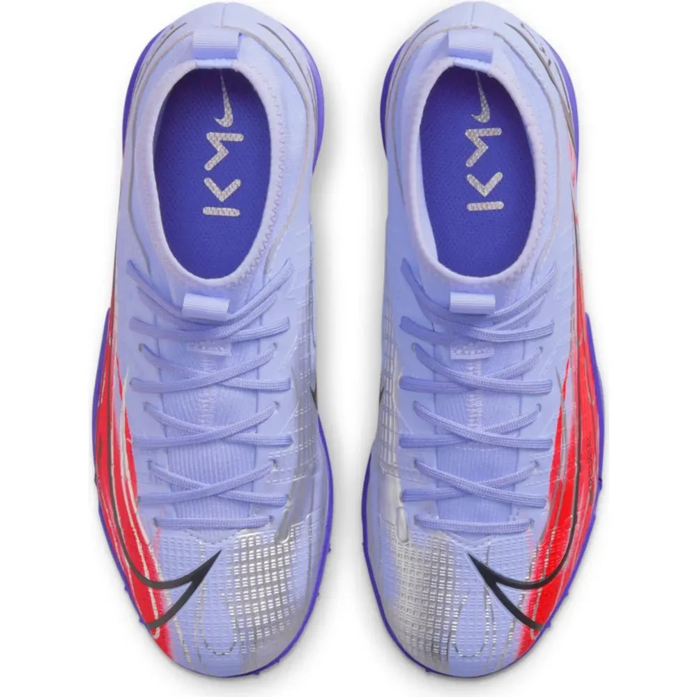 Nike Junior Superfly 8 Academy KM TF - Light Thistle-Bright Crimson - Image 4
