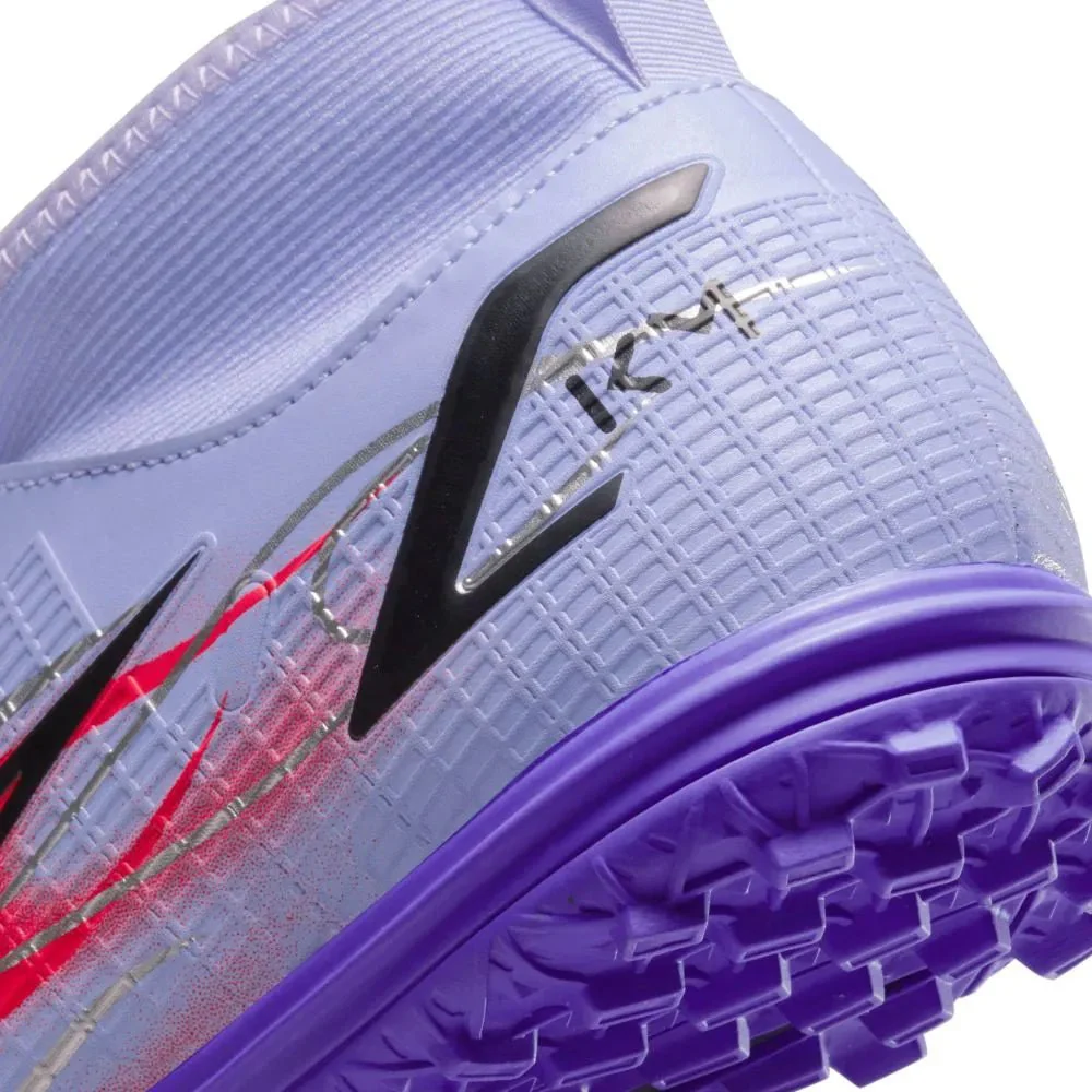 Nike Junior Superfly 8 Academy KM TF - Light Thistle-Bright Crimson - Image 8