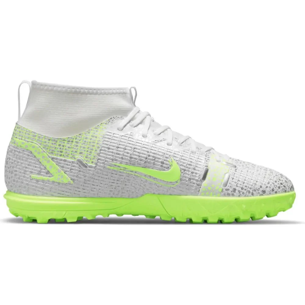 Nike JR Superfly 8 Academy TF - White-Grey-Volt - Image 2