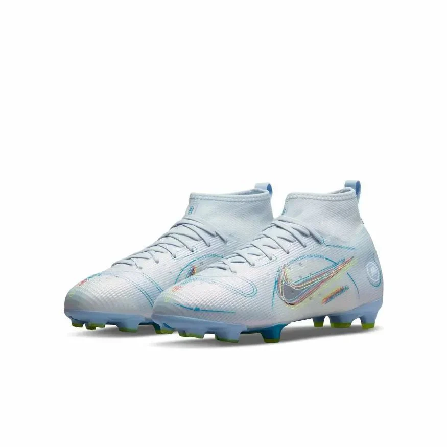 Nike Junior Superfly 8 Pro FG - Grey-Blue - Image 3