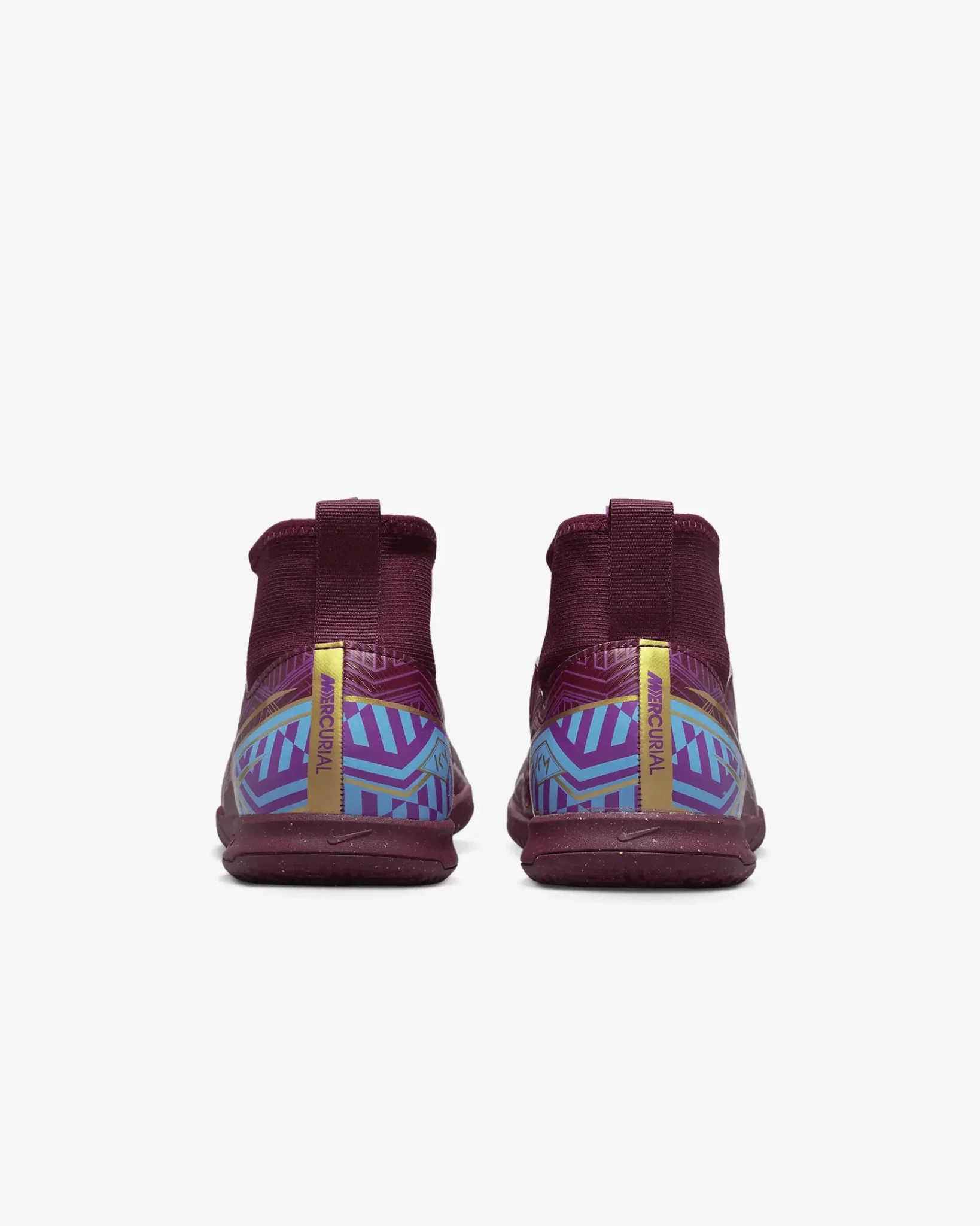 Nike Junior Zoom Superfly 9 Academy KM Indoor - Dark Beetroot-Gold - Image 6