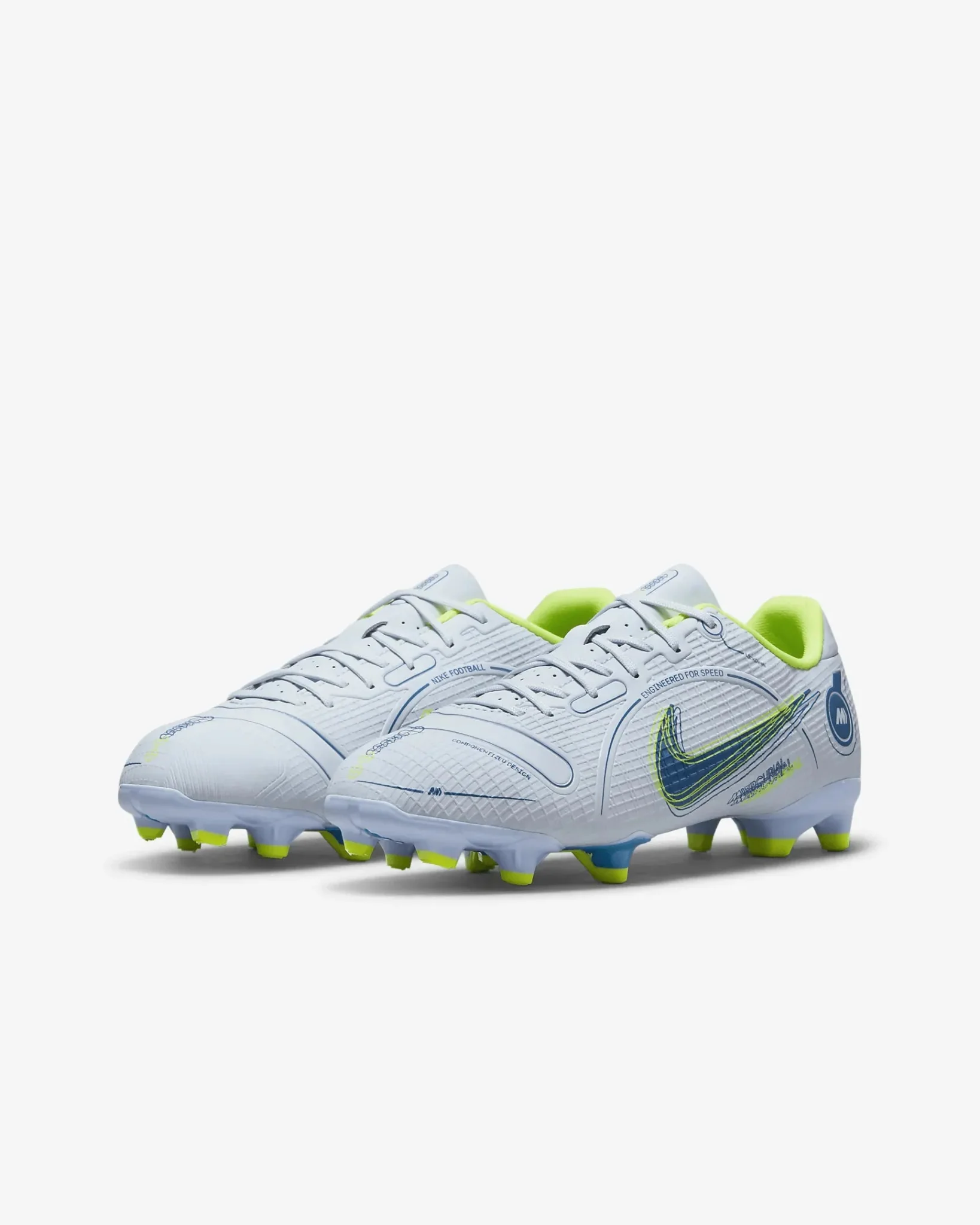 Nike Kids Mercurial Vapor 14 Academy FG-MG - Grey-Blue - Image 3