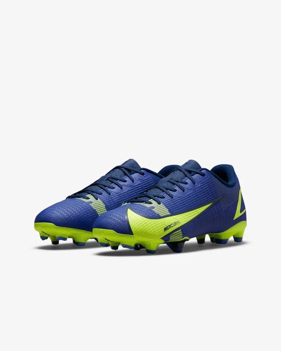 Nike Kids Vapor 14 Academy FG-MG - Lapis-Volt-Blue Void - Image 3