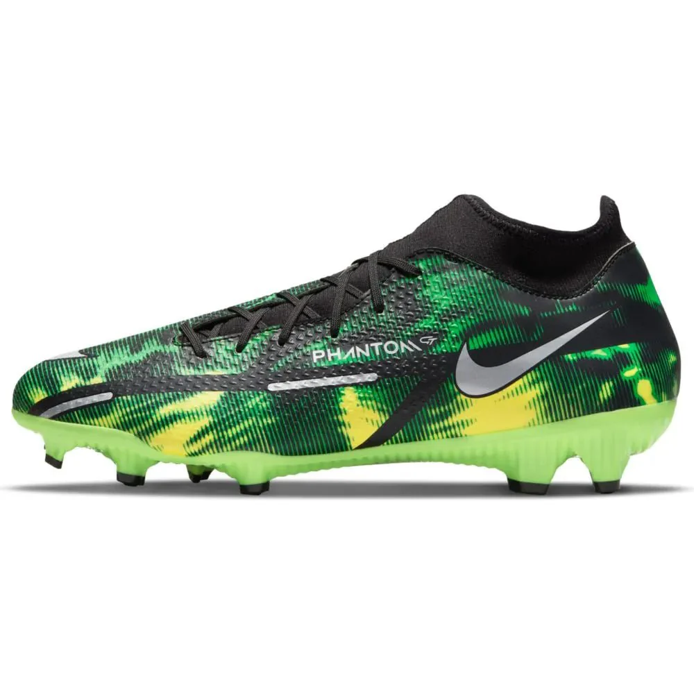 Nike Phantom GT2 Academy DF SW FG-MG - Black-Green Strike