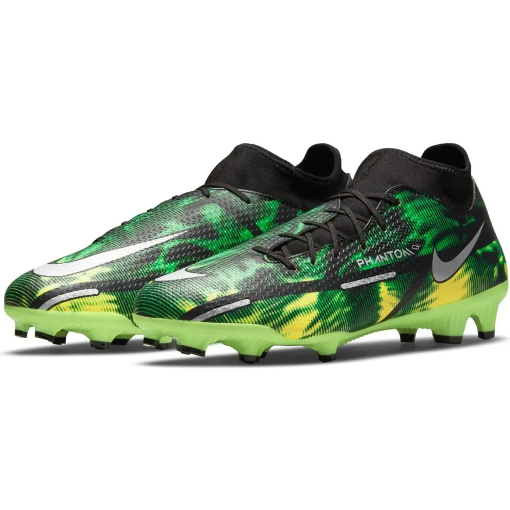 Nike Phantom GT2 Academy DF SW FG-MG - Black-Green Strike - Image 3