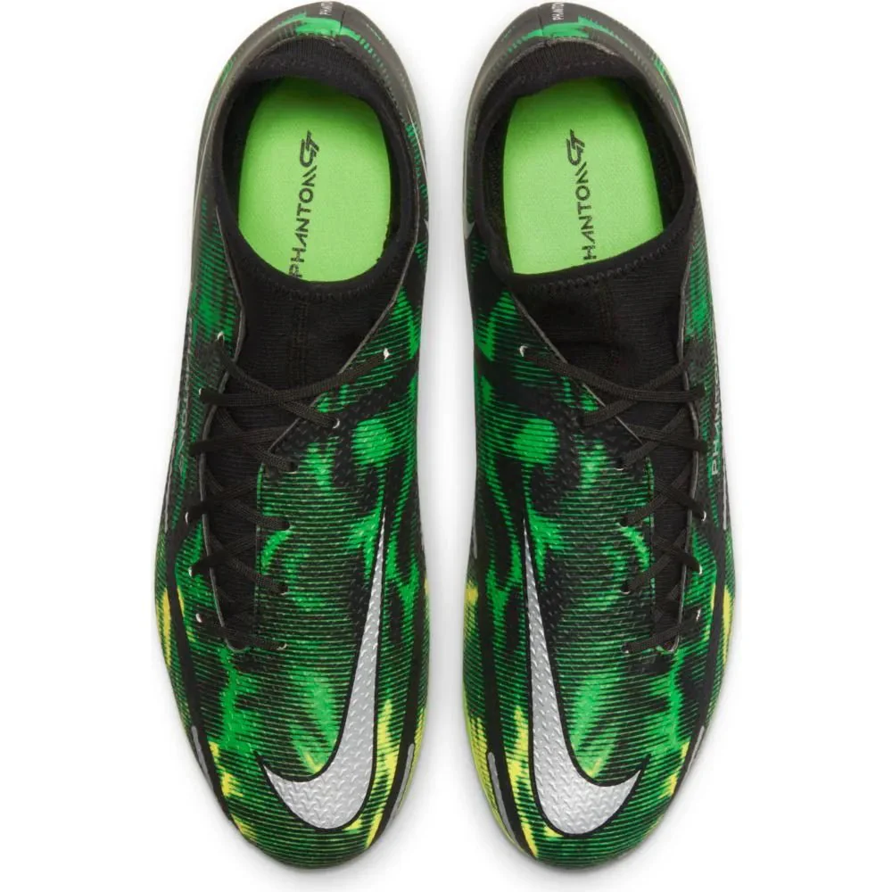 Nike Phantom GT2 Academy DF SW FG-MG - Black-Green Strike - Image 4