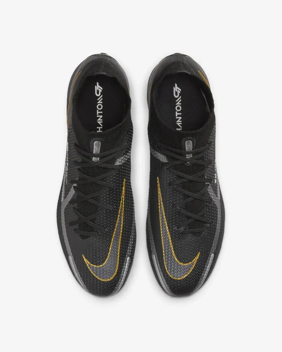 Nike Phantom GT2 Elite DF FG - Black-Dark Grey-Gold - Image 4