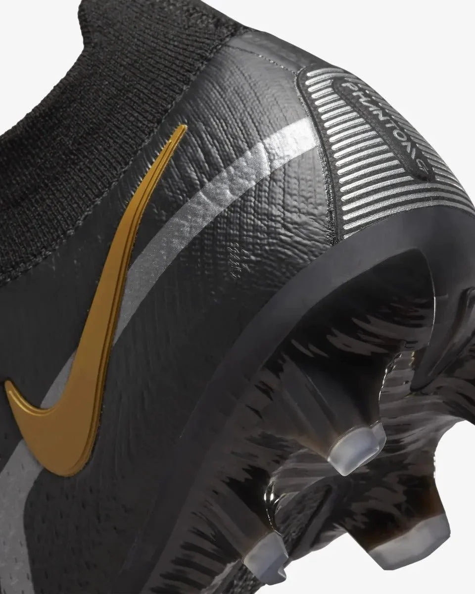 Nike Phantom GT2 Elite DF FG - Black-Dark Grey-Gold - Image 9