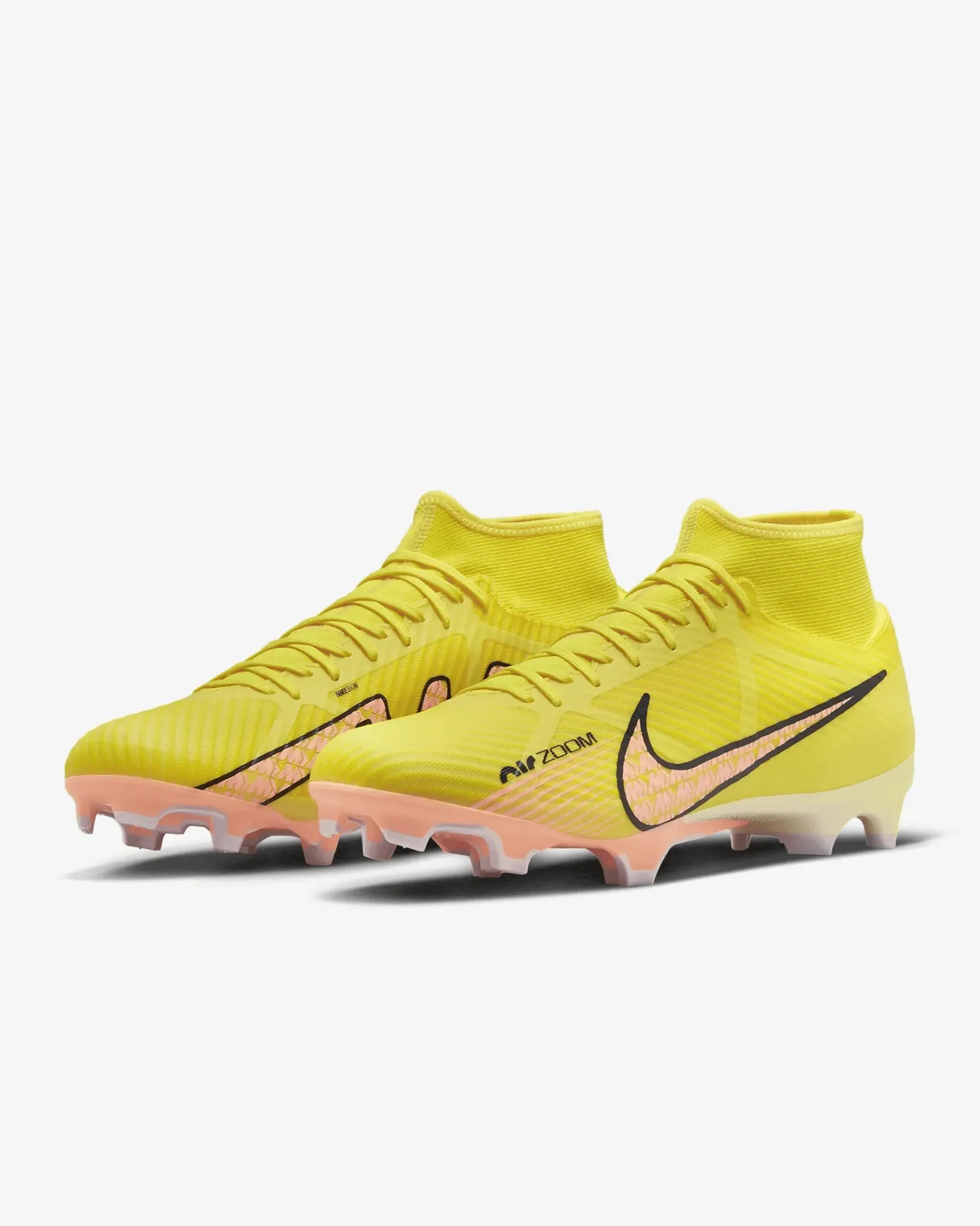 Nike Zoom Superfly 9 Academy FG-MG - Yellow Strike-Sunset Glow - Image 3