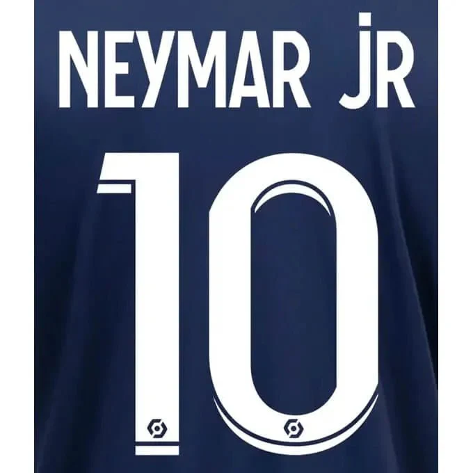 PSG 2022-23 Home Neymar JR #10 Jersey Name Set