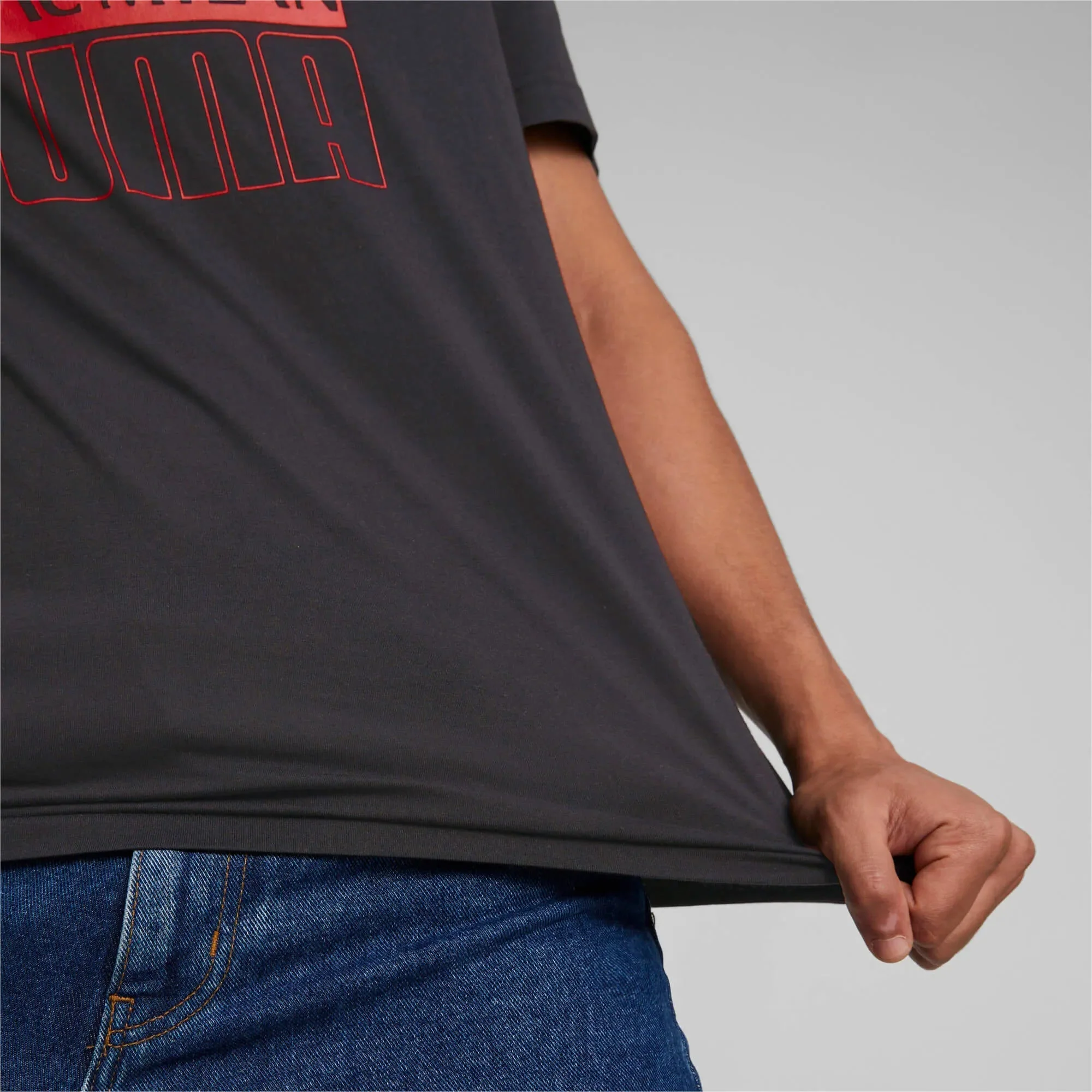 Puma 2022-23 AC Milan FTBLCore Tee - Black-Red - Image 6