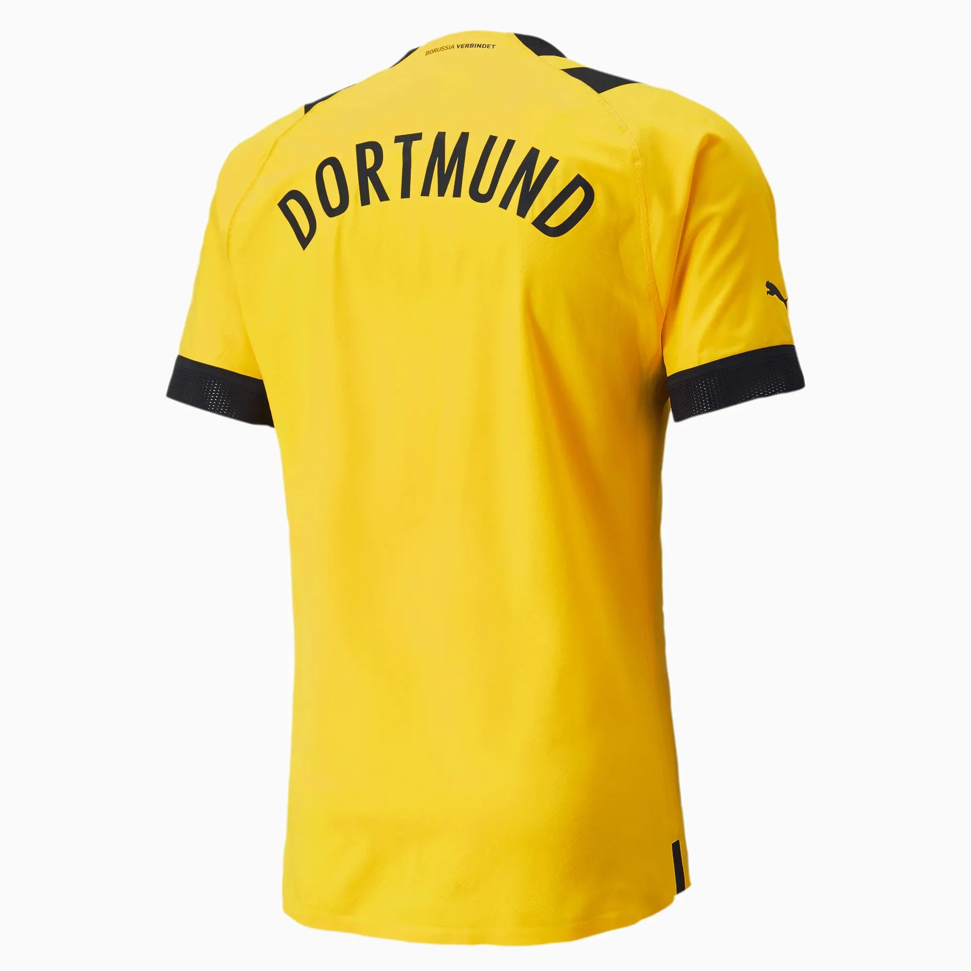 Puma 2022-23 Borussia Dortmund Authentic Home Jersey - Cyber Yellow-Black - Image 2
