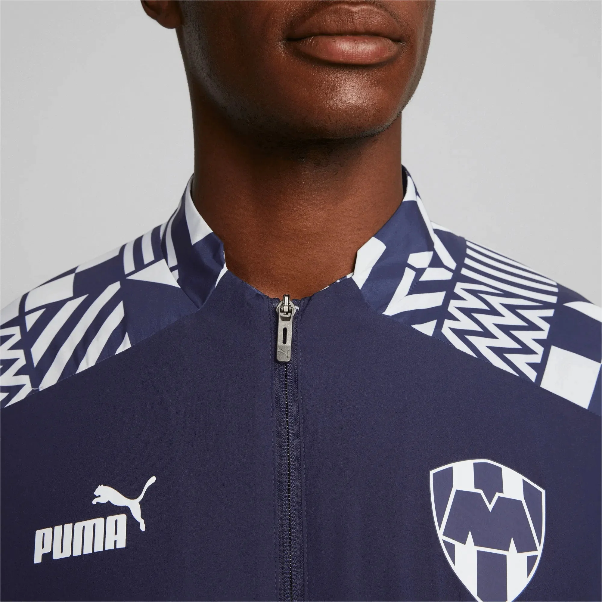 Puma 2022-23 Monterrey Pre-Match Jacket - Peacoat-White - Image 5